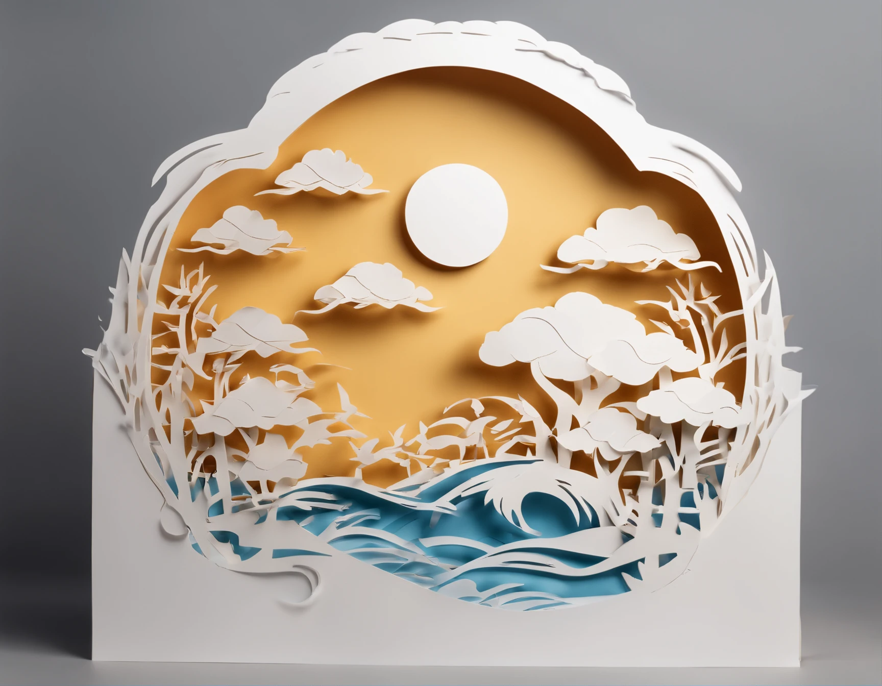 (Paper-cut Art:1.6), three-dimensional undulations. Flying whales swimming between the clouds, Golden Hour,(best quality,4k,8k,highres,masterpiece:1.2),ultra-detailed,(realistic,photorealistic,photo-realistic:1.37), Simple back ground,