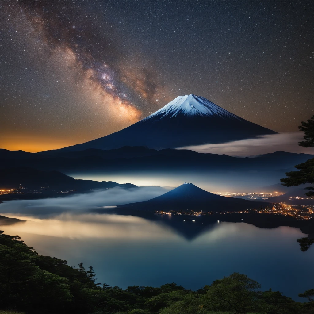 Master Parts、Superior Quality、superior image quality、The 8k quality、Beautiful pictures of the starry sky、magnifica、Arched Milky Way、Mt.Fuji