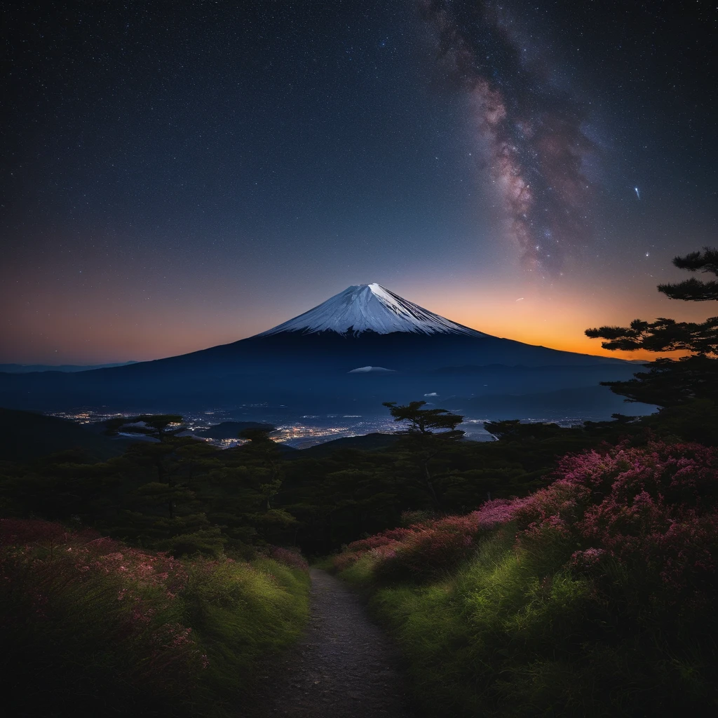 Master Parts、Superior Quality、superior image quality、The 8k quality、Beautiful pictures of the starry sky、magnifica、Arched Milky Way、Mt.Fuji