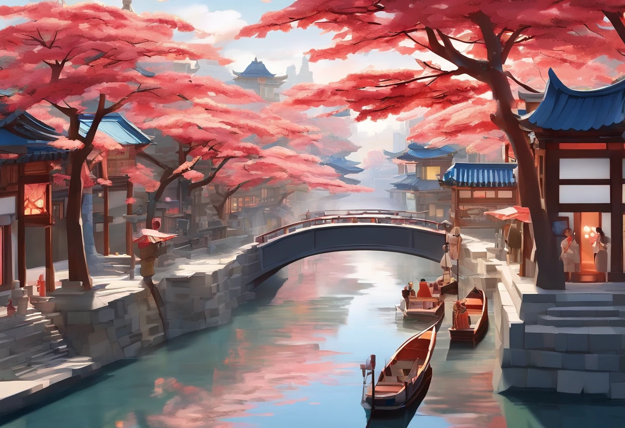 (best quality,4k,8k,highres,masterpiece:1.2),ultra-detailed,realistic,photorealistic:1.37,japanese-style city made of paper,origami,paper art,paper artwork,vivid colors,crispy details,paper structures,folding paper buildings,shimmering paper lanterns,meticulous paper craftsmanship,traditional Japanese architecture,geometric paper patterns,exquisite paper textures,ornate paper sculptures,elaborate paper gardens,serene paper cherry blossom trees,colorful paper koi fish,delicate paper cranes,floating paper boats in a small canal,soft natural lighting,subtle shadows,bright and vibrant color palette,intense hues of red, blue, and gold,paper textures adding depth and dimension to the city scene,evening scene with paper lanterns illuminating the streets,a sense of tranquility and peacefulness permeating the paper city.