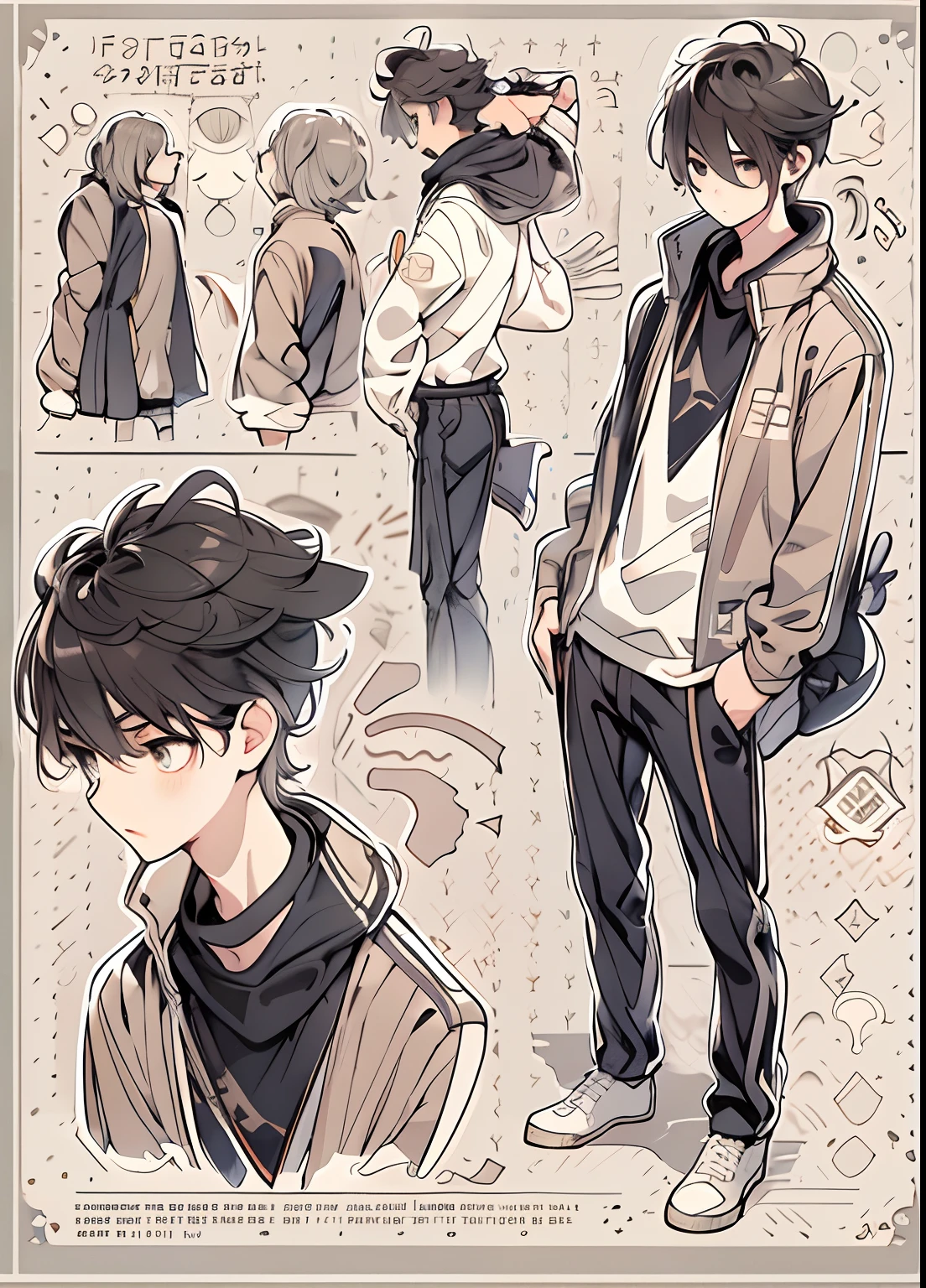 Boy student，Light-colored clothes，short detailed hair，Black color hair，The shirt，full bodyesbian，Third perspective，ren，adolable