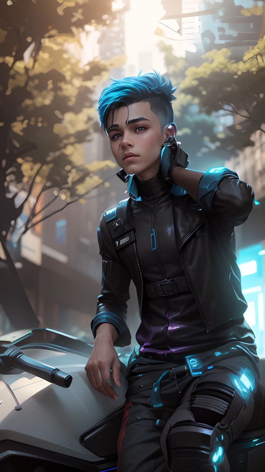 change background cyberpunk human boy, realistic face, 8k, ultra realistic,