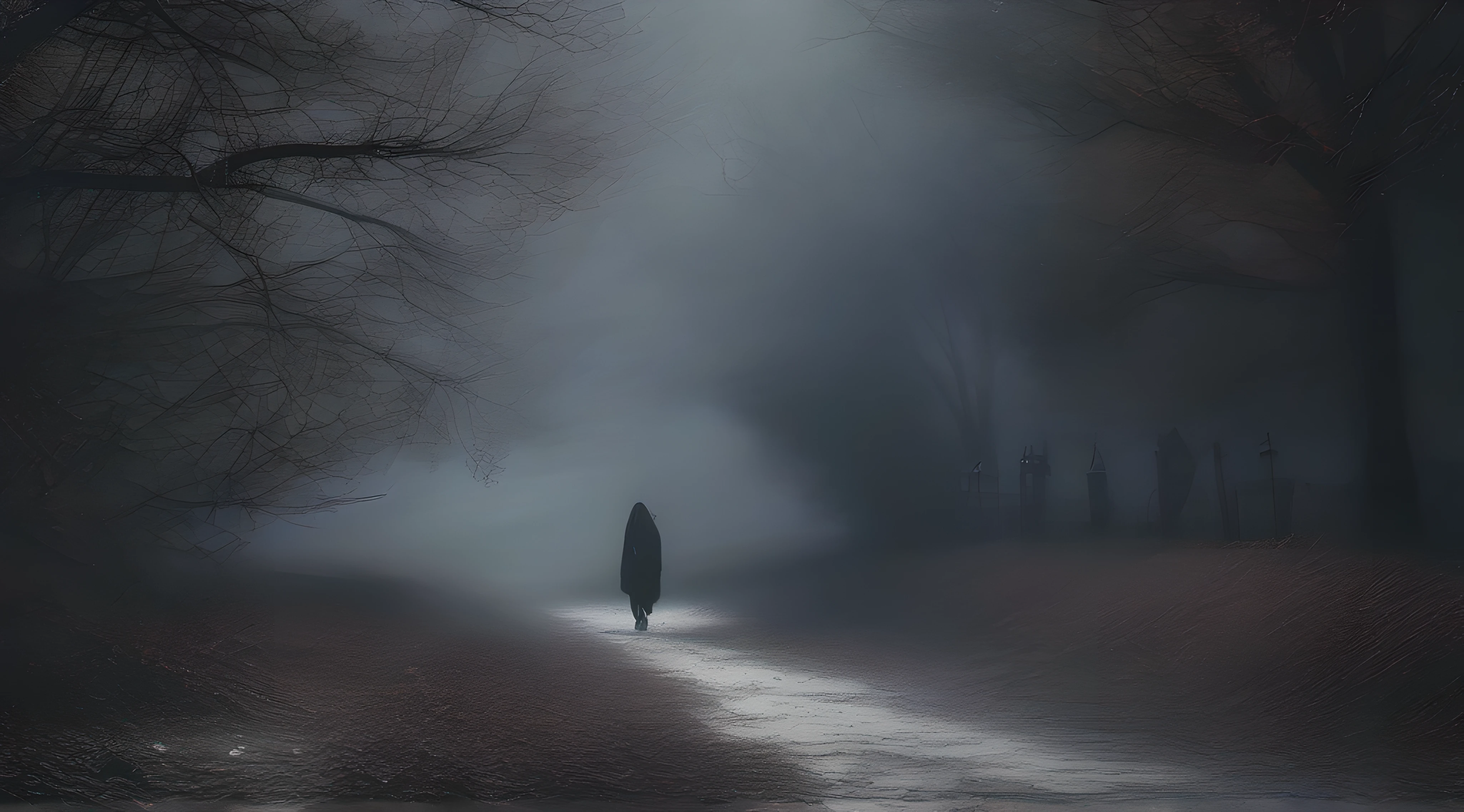 (best quality,4k,8k,highres,masterpiece:1.2),ultra-detailed,(realistic,photorealistic,photo-realistic:1.37),mysterious beings,ethereal mystique,dark atmosphere,haunting shadows,ominous presence,(sinister,evil:0.9) entities,gloomy ambiance,nightfall,enchanted graveyard,eerie whispers,ghostly apparitions,moonlit silhouette,wisps of fog,(gothic,dark fantasy:1.1) aesthetics,darkness unveiled,enchanted visions,dark secrets revealed,ethereal beauty,pale moonlight,soothing stillness,veil of mystery,otherworldly entities,spooky encounters,elusive creatures,dark realm,bewitching darkness,lunar glow,spectral essence,haunting memories,realm of the supernatural,ethereal lurking,whispers from the abyss,silver moonbeams,netherworldly inhabitants,shadowy depths,unearthly presence,surreal dreamscape,nighttime enchantment,paranormal phenomena,darkened realm of the supernatural.