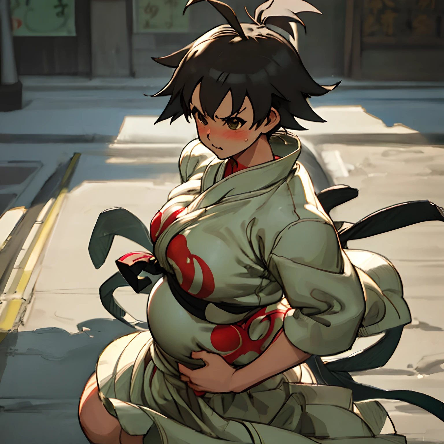 Makoto from Street Fighter、Rape Devil Pregnancy Rape and Fertilization、Engraved lewd prints in the uterus、Forcibly motherized、female、Makoto becomes a pregnant mother