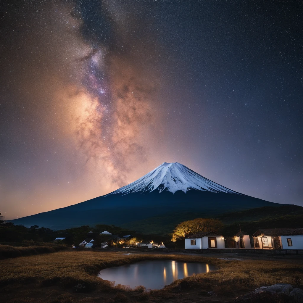 Master Parts、Superior Quality、superior image quality、The 8k quality、Beautiful pictures of the starry sky、magnifica、Arched Milky Way、mont.Fuji、Meteor swarm