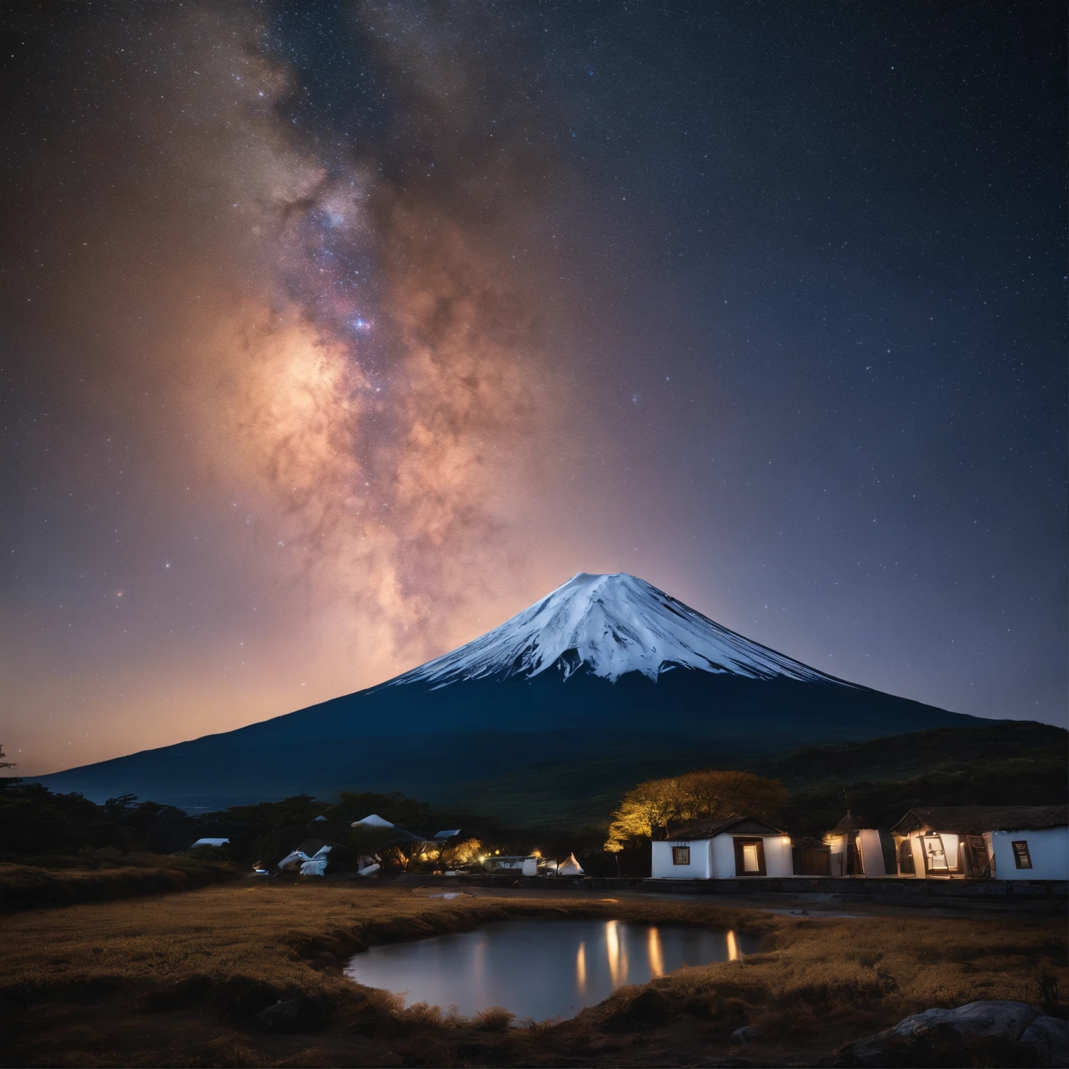 Master Parts、Superior Quality、superior image quality、The 8k quality、Beautiful pictures of the starry sky、magnifica、Arched Milky Way、mont.Fuji、Meteor swarm