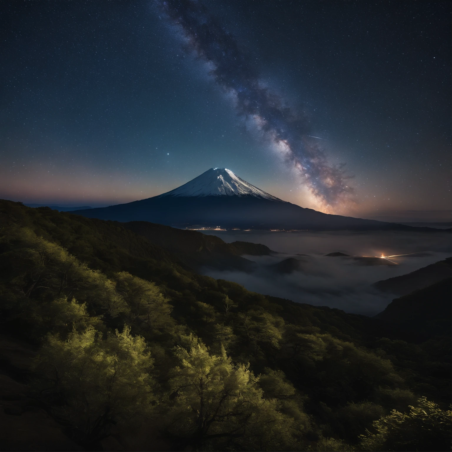 Master Parts、Superior Quality、superior image quality、The 8k quality、Beautiful pictures of the starry sky、magnifica、Arched Milky Way、mont.Fuji、Meteor swarm