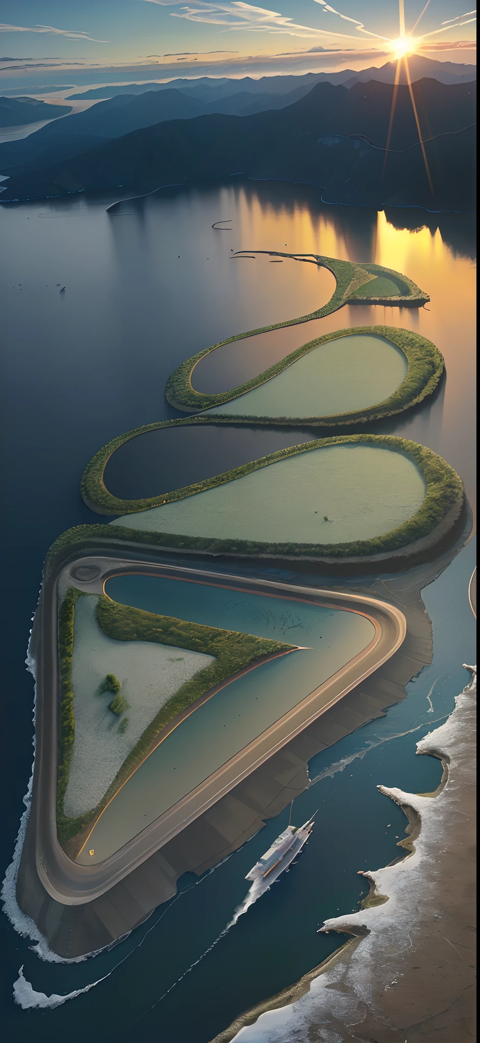 00/150
Type art , Outdoor scenery , Aerial view , Movie poster , Creative poster , large scene , Shocking environment , landscape , OC renderer , Best quality , Very delicate , finedetail , Masterpiece , wide wide shot , Best quality , offcial art ,8K, hugefilesize , Super detailed , high resolution , Very detailed , Perfect lighting ,( Very detailed CG :1.2), In winter , the wallpaper , unbelievable Ridiculous , landscape / scenery ,