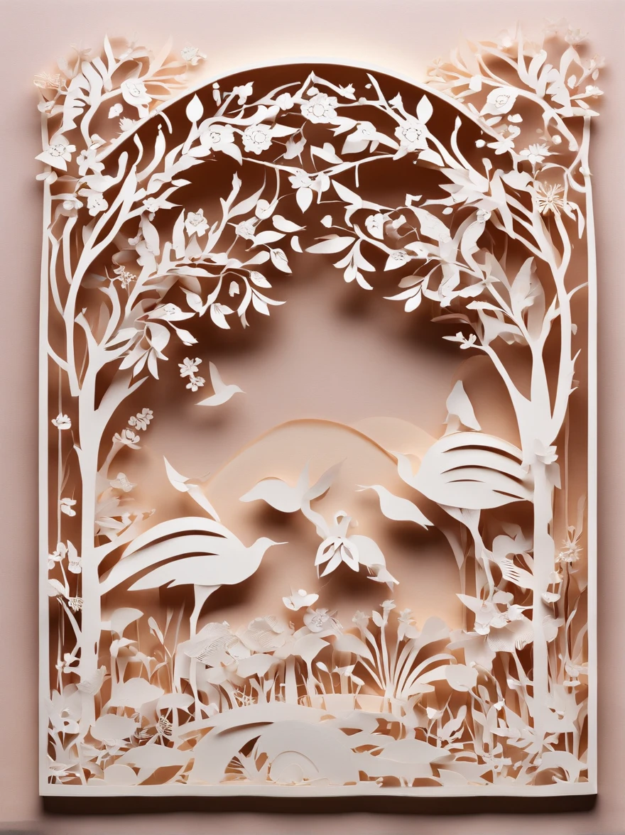 (Paper-cut Art:1.6), three-dimensional undulations. Heart-warming, fantasy, Kawaii, Fairy kissing the moon, window,, plants and flowers,(best quality,4k,8k,highres,masterpiece:1.2),ultra-detailed,(realistic,photorealistic,photo-realistic:1.37), Simple back ground, Colorful, pop and floral,