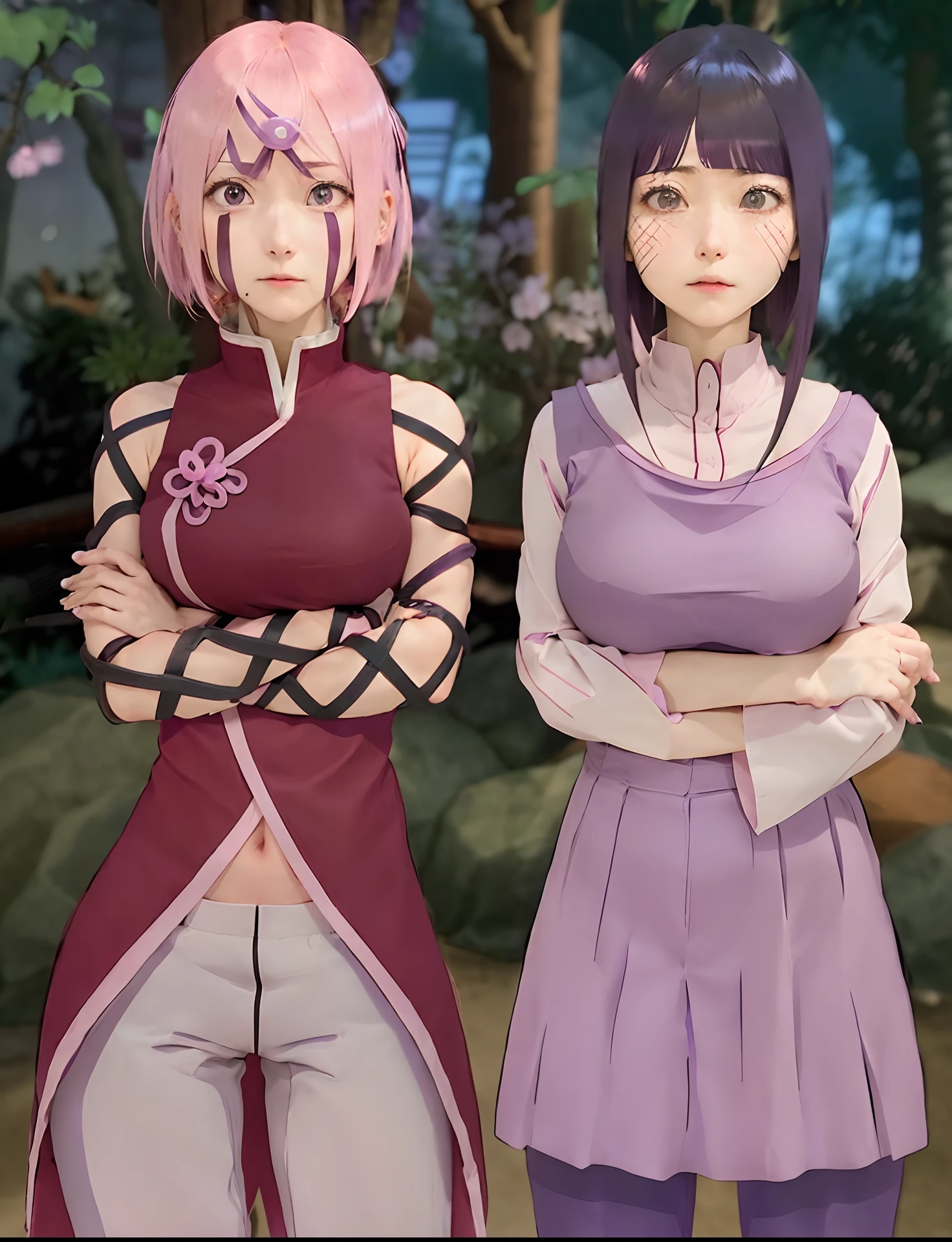 sakura haruno, busty and hot, with an embarrassed collar, low-cut and transparent clothing, body and mouth full of milk