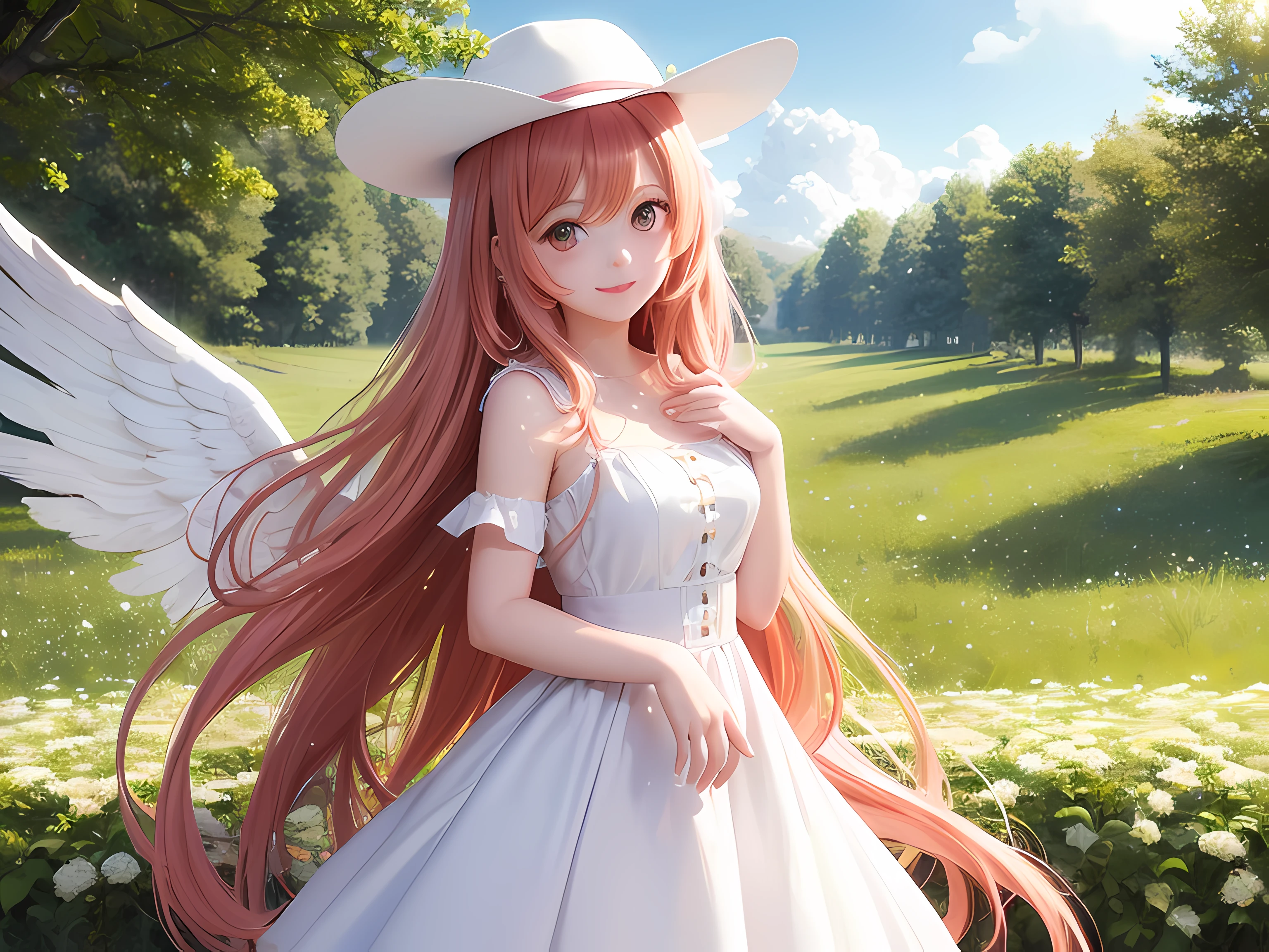  Girl with Long Curly Red Hair, Green Eyes, Light Makeup – Wearing a White Linen Sundress – Posing in a Sunny Flower Field – Soft Lens, Photorealistic Portrait Beautiful Female Angel with Long Blonde Hair, White Wings Extended, Wearing a Flowing White Dress – Looking Up Towards Heavens, Rays of Light Shining Down – Intricate Fantasy Digital Painting A Smiling, Cheerful Anime Girl with Long Pink Hair Wearing a School Uniform – Detailed Digital Art in the Style of K-On! Futuristic Teenage Girl Android with Long black Hair and red Eyes – Wearing a beautiful hat