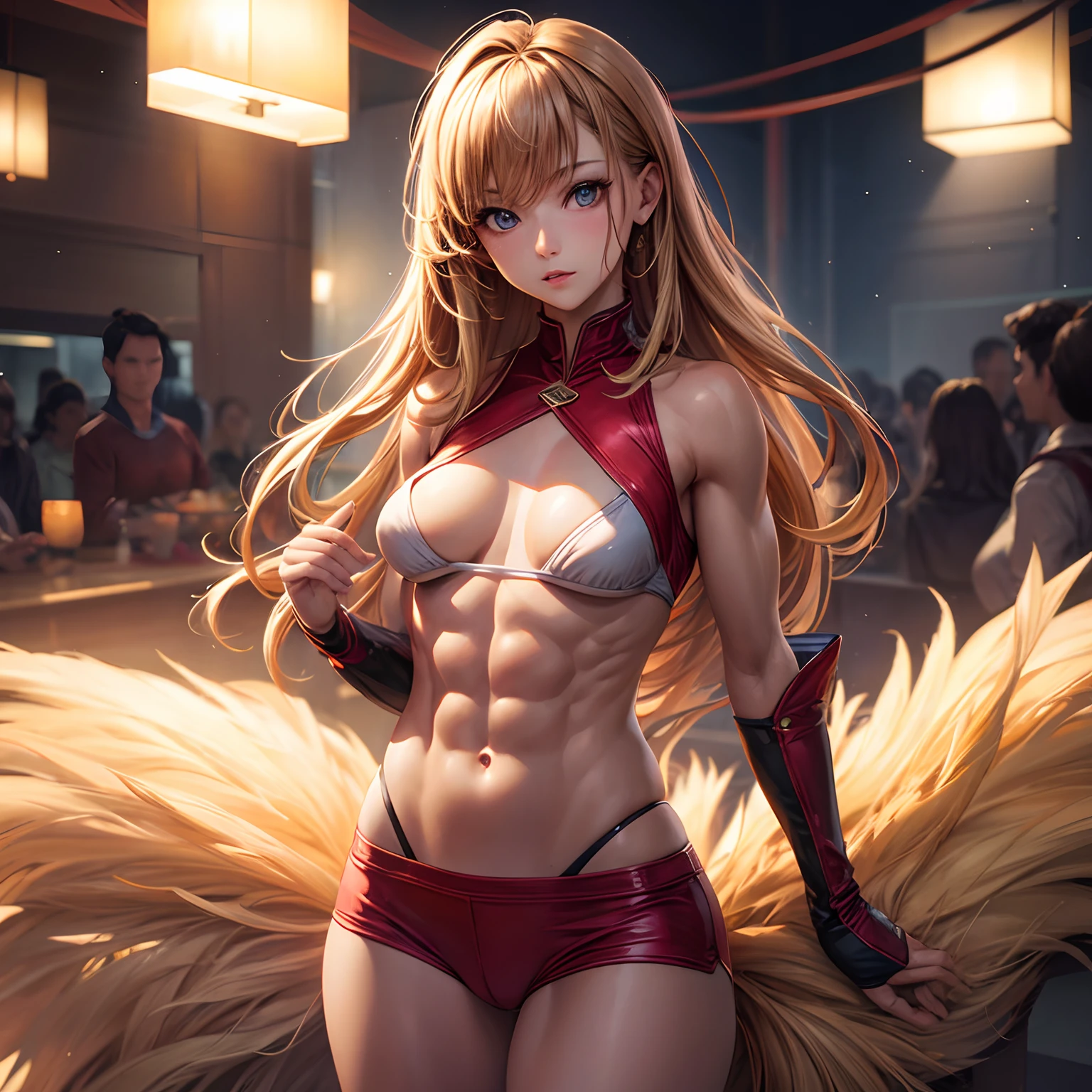 super high image, super detail, super high resolution, adult female, sexy, beautiful, cute, flat chest, abs, professional lighting