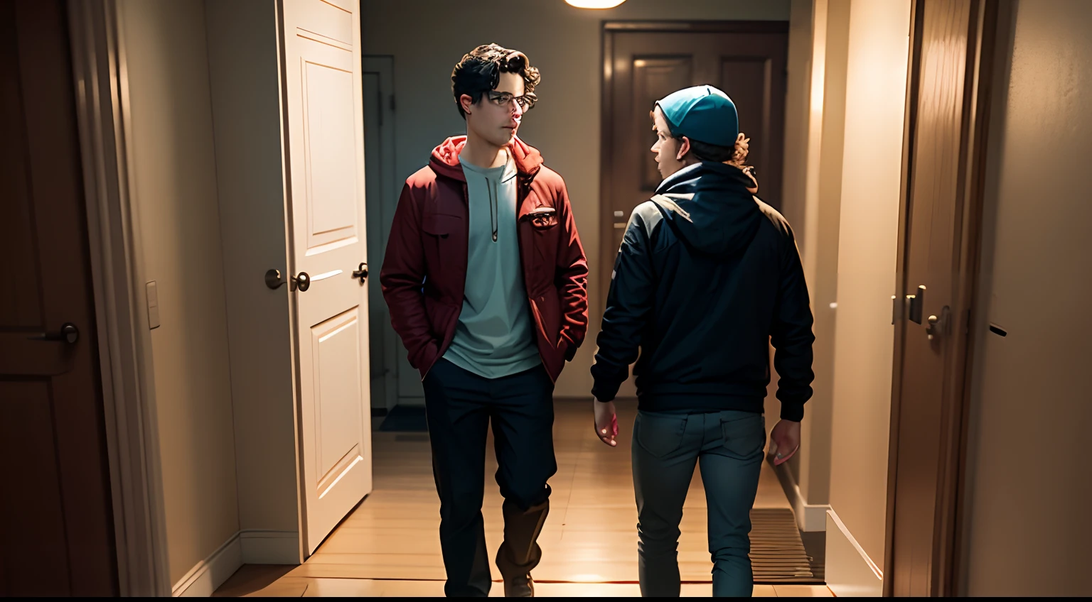 At the end of the night, Ethan walked Emma to her door.