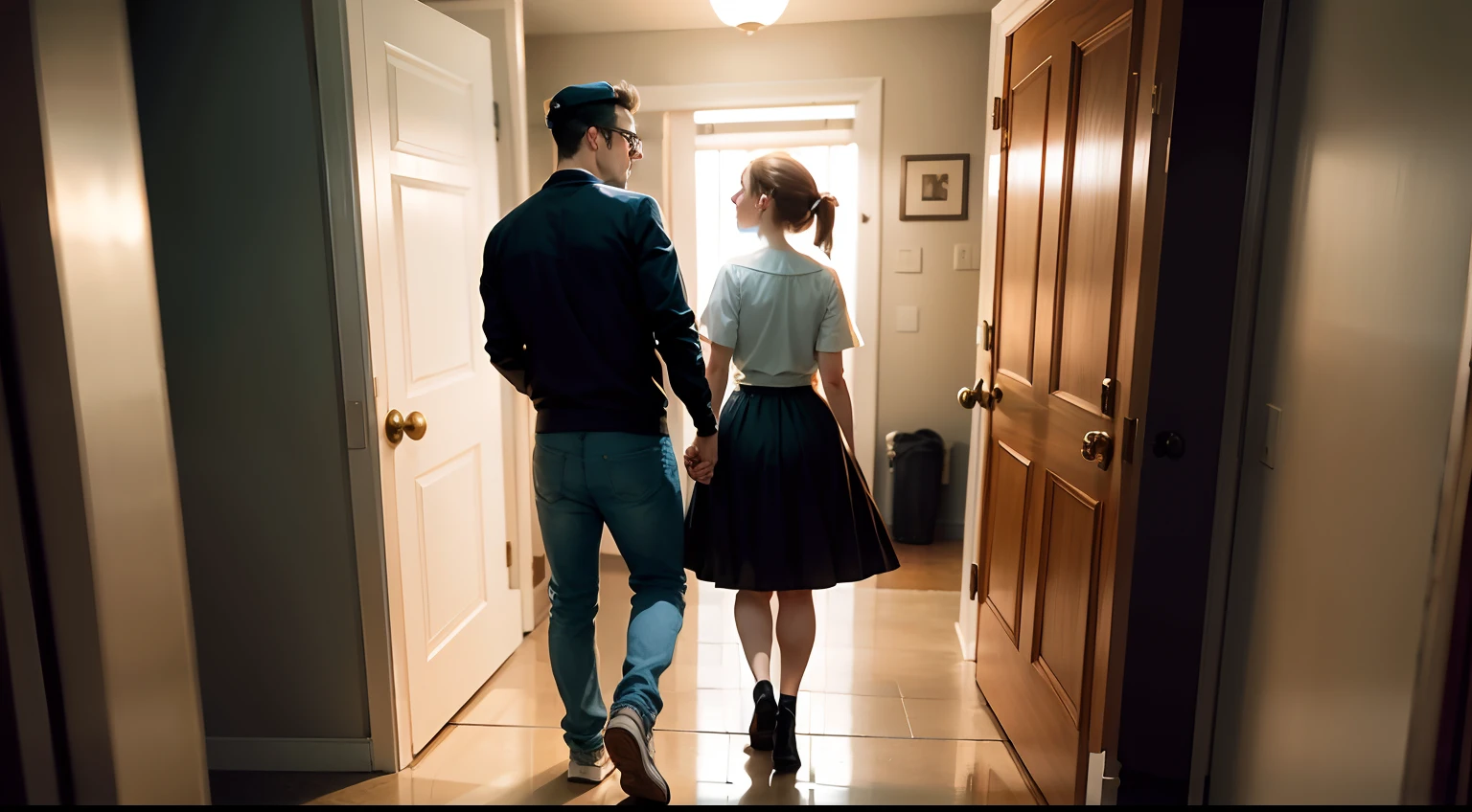 At the end of the night, Ethan walked Emma to her door.