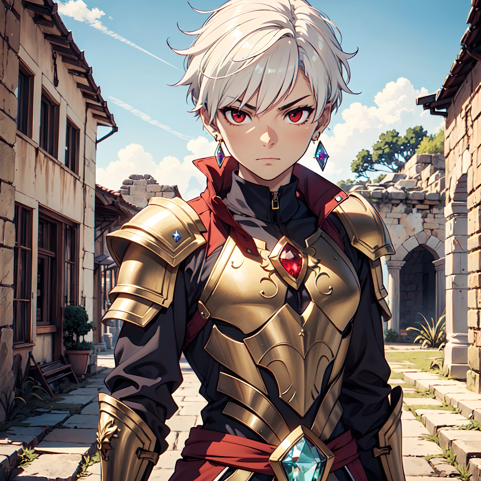 128K Ultra High Definition,
128K Ultra High Quality,
128K Ultra High Resolution,
128K Definition,
128K Quality,
128K Resolution,
Best Definition,
Best Quality,
Best Resolution,
Hyper Detailed,
Hyper Definition,
Hyper Quality,
Hyper Resolution,
Perfectly Detailed,
Perfectly Designed,
Masterpiece,
Body Shot,
Anime,
(((1 Boy))),
(((Handsome))),
(((Short White Hair))),
(((Undercut Hairstyle))),
(((Red Eyes))),
(((Wearing Gem Jeweled Earrings))),
(((Wearing Warrior Armor))),
Ancient Ruins Scenery Background,