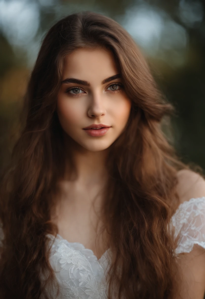 GIRL 17 YEARS, magro, cute face, brunete, with an air of experience. highes definition.