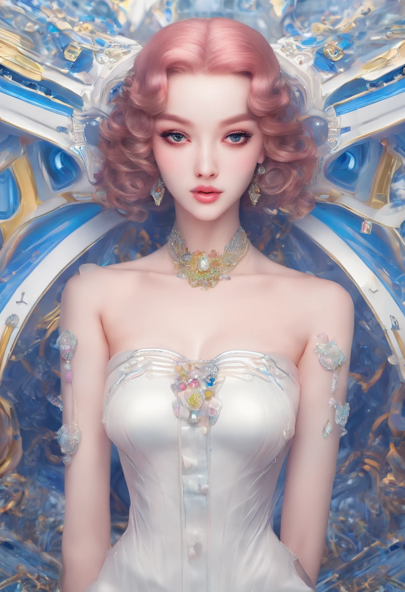 Madame of the French court,Rococo fluffy skirt,(Extremely Delicately Beautiful:1.2),8K,(tmasterpiece:1.0),(Best_quality:1.0),1girll,Mature woman,Complicated details,enlarged textures,Complicated details,Fine eyes and detailed face,Complicated details,(Keep one's mouth shut),perfect eyes,Equal eyes,Perfect body,extremely detailed nipple,Extremely realistic 3D,Raised sexy,brunette color hair,((Very detailed eyes))heal,Delicate eyeliner。long eyelasher,greene eyes,Black pupils,There is starlight in the eyes,Delicate lip detailing,Oil painting quality,Thick painting style,Fantasy Forest,Candy Cottage