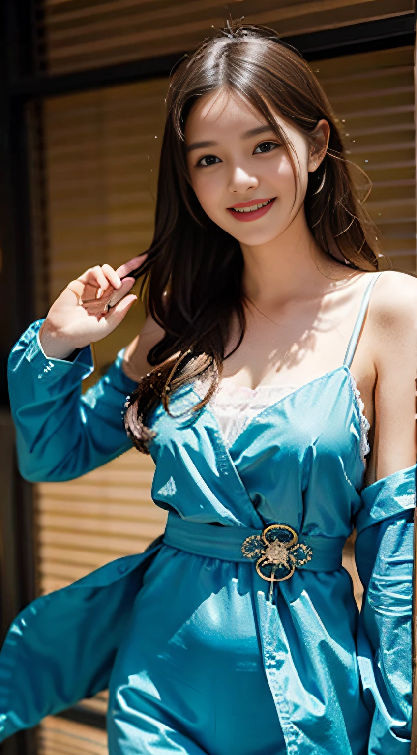 1 pretty girl，happy smile, magician, fantasy