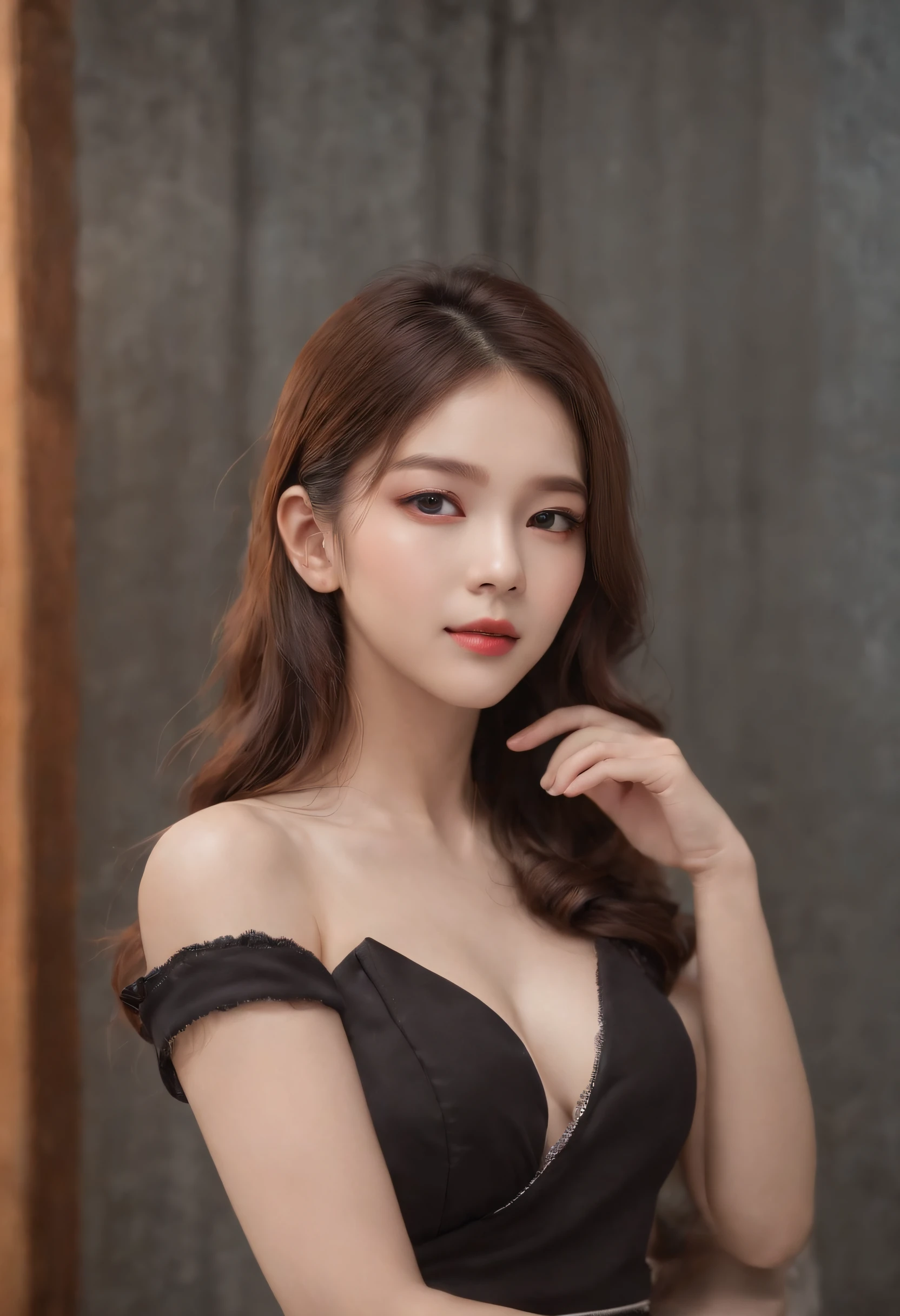 1girl in、beautiful vintage color、Instagram(Photorealsitic、hight resolution:1.4)、((Puffy eyes))、Staring at the viewer、、full body Esbian(8K、Raw photography、top-quality、masterpiece:1.2)、(realisitic、Photorealsitic) :1.37)、(foco nítido:1.2)、Professional Writing、photon maping、Radio City、Physically Based Rendering、(de pele branca:1.2)、(small tits:1.2)、Viewer's Perspective、(Middle hair:1.5)、portlate、Purple Eye、(silber hair:1.1)、bangss、(symple background:1.4)、独奏、The upper part of the body、realisitic、(masterpiece:1.4)、(top-quality:1.4)、(glowy skin)、fashionGirl、makeups、A smile(skinny、Mouth closure、full of shyness:1.3)、(Standing、Black stewardess uniform、A Necromancer:1.1)、Medium bust、sexypose、Brown hair、a short bob、