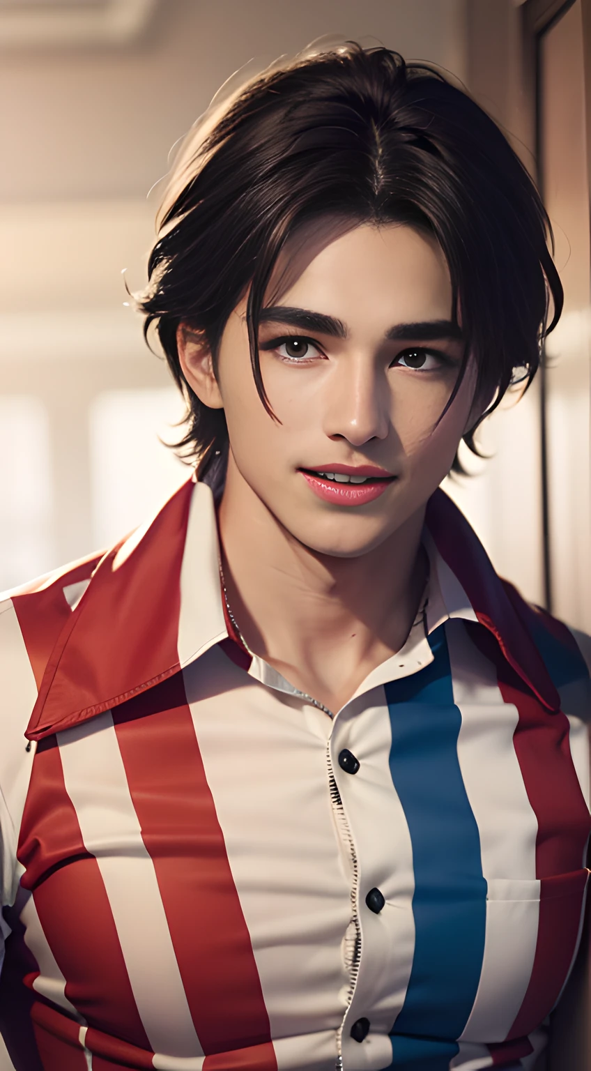 (((Men only))), ((head shot)), (Pietro Boselli), (((Circus clown))), ((white)), (very red short hair), ((Handsome muscle man in his 20s)), (Big smile), (detaile: 1 in 1), Natural muscles, HIG quality, beautidful eyes, (Detailed face and eyes), (Face、: 1 / 2), Noise, Real Photographics、... ......................................................................................................................PSD, Sharp Focus, High resolution 8K, realisitic & Professional Photography, 8K UHD, Soft lighting, High quality, Film grain, FujifilmXT3