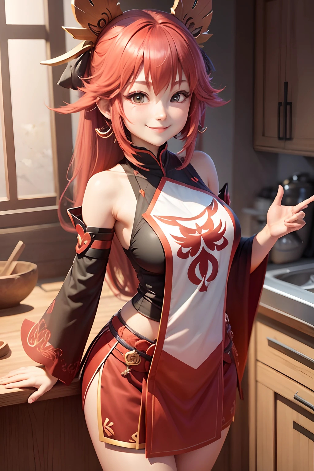 Yae Miko Stand smiling.