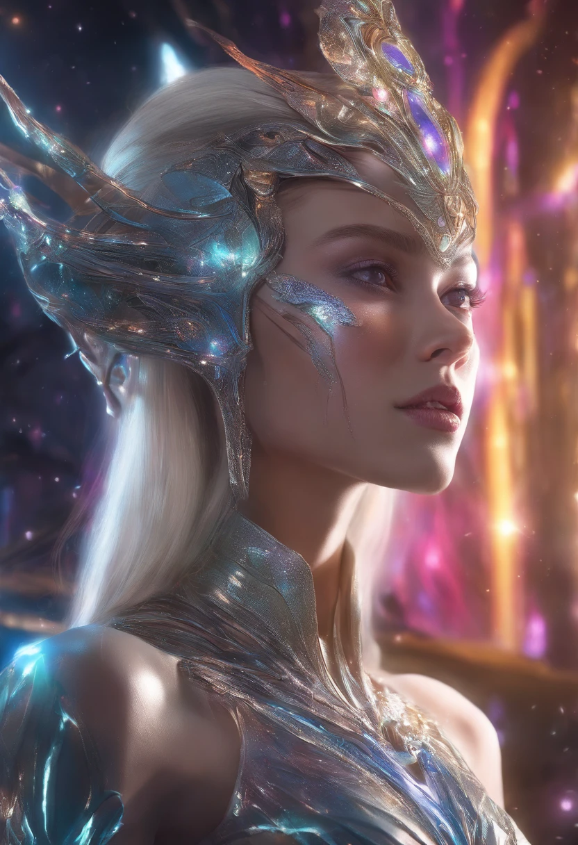 Bright lighting、A dazzling light covers the whole area、Close up portrait of a woman with tears on her head, Princess with blonde hair, Guviz-style artwork, ross tran 8 k, a beautiful fantasy empress, 8k high quality detailed art, portrait of an elf queen, 4K highly detailed digital art, beautiful and elegant elf queen, Portrait of a princess, portrait of queen of light