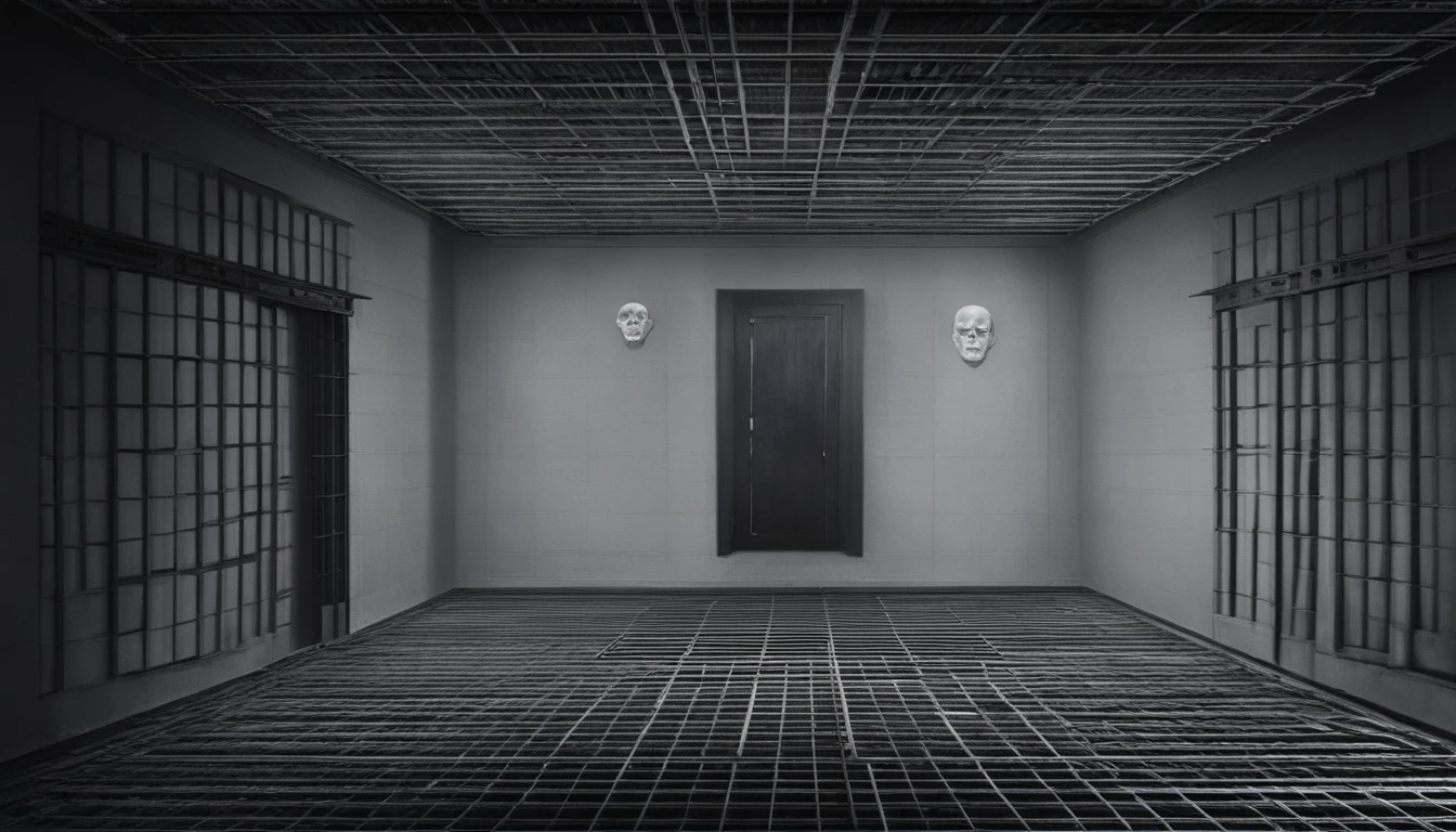 (Generate posters)The cage of the soul,The poster reads Prison of Soul