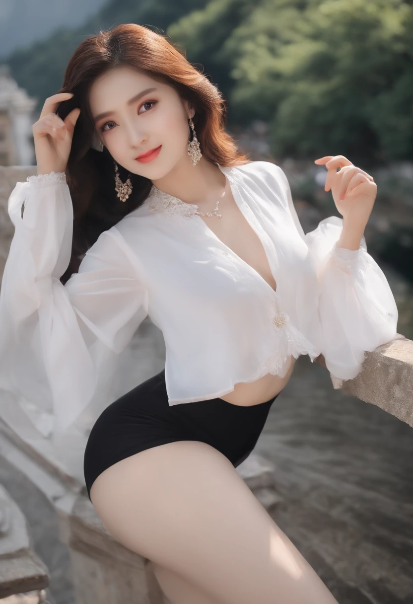 Outstanding picture quality、RAW photography、超High Resolution、18-year-old Korean、round eyewear、tetas grandes:1.5、 small nipples, Breast cleavage:1.5、Healthy complexion、shiny white skin、(Long hair with flowing hair)、((dark colored hair))、Beautiful eyes with random colors、very thin lips、pretty eyes, Finely detailed、elongated eyes、pale pink blush、long eyelashes、Beautiful Double Eyelids、eyeshadows、耳Nipple Ring、(Fashionable glasses、kimono、open shoulders, upskirt、short skirt, Pleated skirt, stocklings, black stockings, nice feet) Skinny, Skinny legs, legs with stockings, small hips, open breasts.