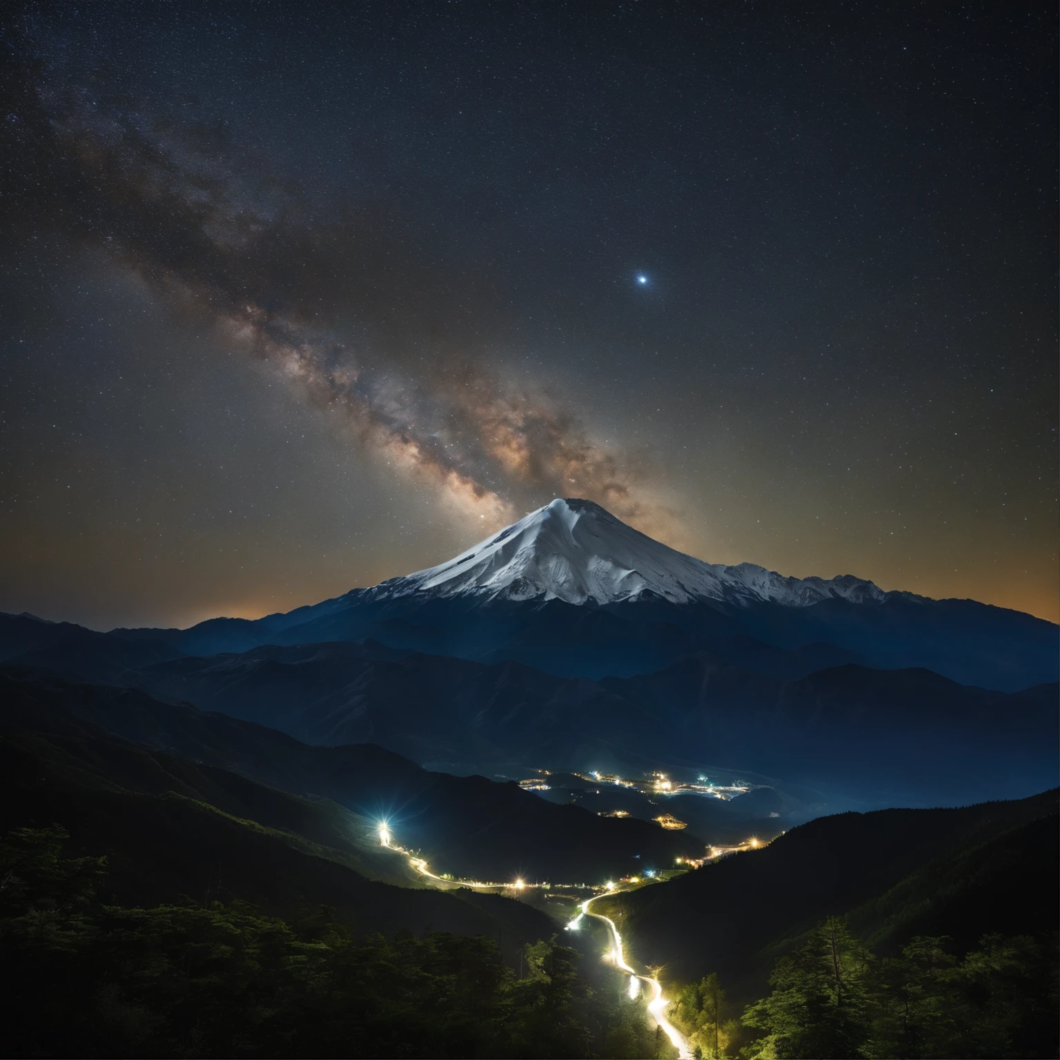 Master Parts、Superior Quality、superior image quality、The 8k quality、Beautiful pictures of the starry sky、magnifica、Arched Milky Way、Northern Alps in Japan