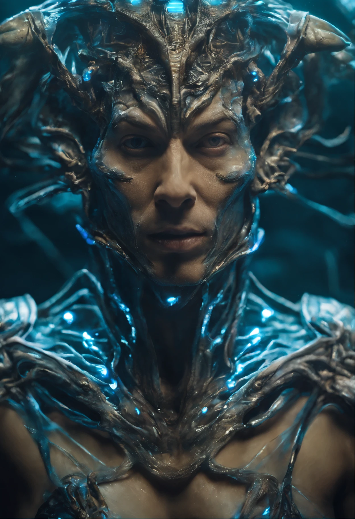 clear lighting、A dazzling light covers the entire area、Closeup portrait of a man with water on his head, Rei de cabelos brancos, Arte em estilo Guviz, Ross Tran 8 K, umaforte imperador fantasia, 8k arte detalhada de alta qualidade, Retrato de uma rei dos mares, Arte digital altamente detalhada em 4k, rei dos mares forte e imponente, Retrato de um rei, Retrato do Rei dos mares.
