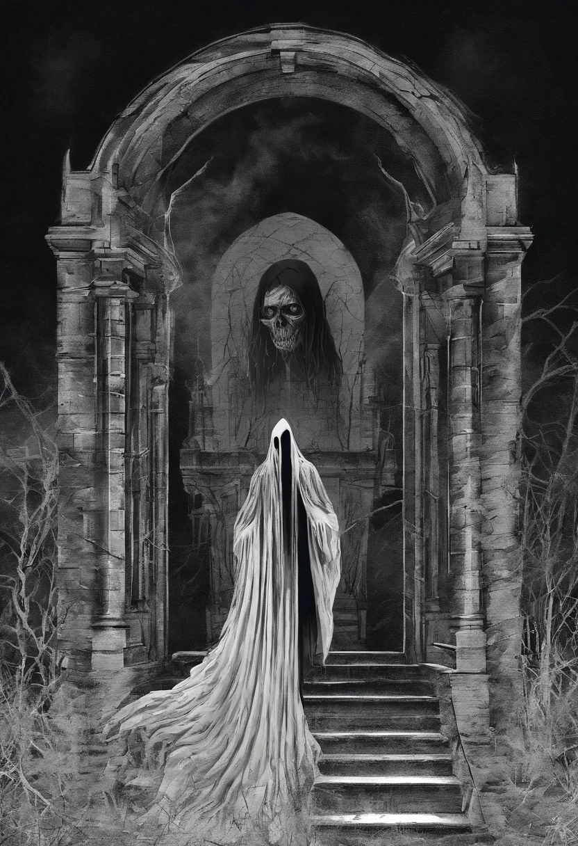 The female ghost of the cemetery