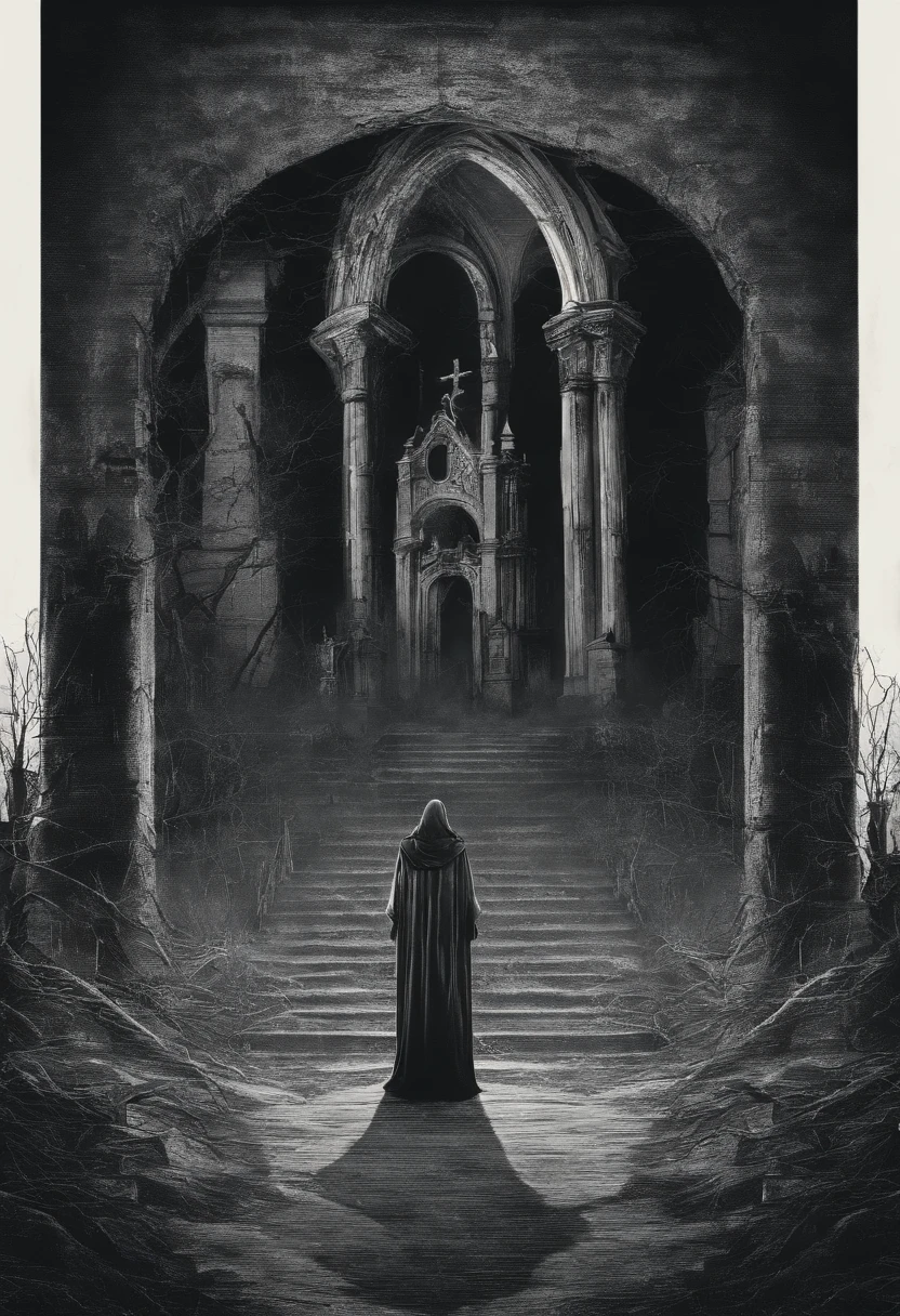 The female ghost of the cemetery