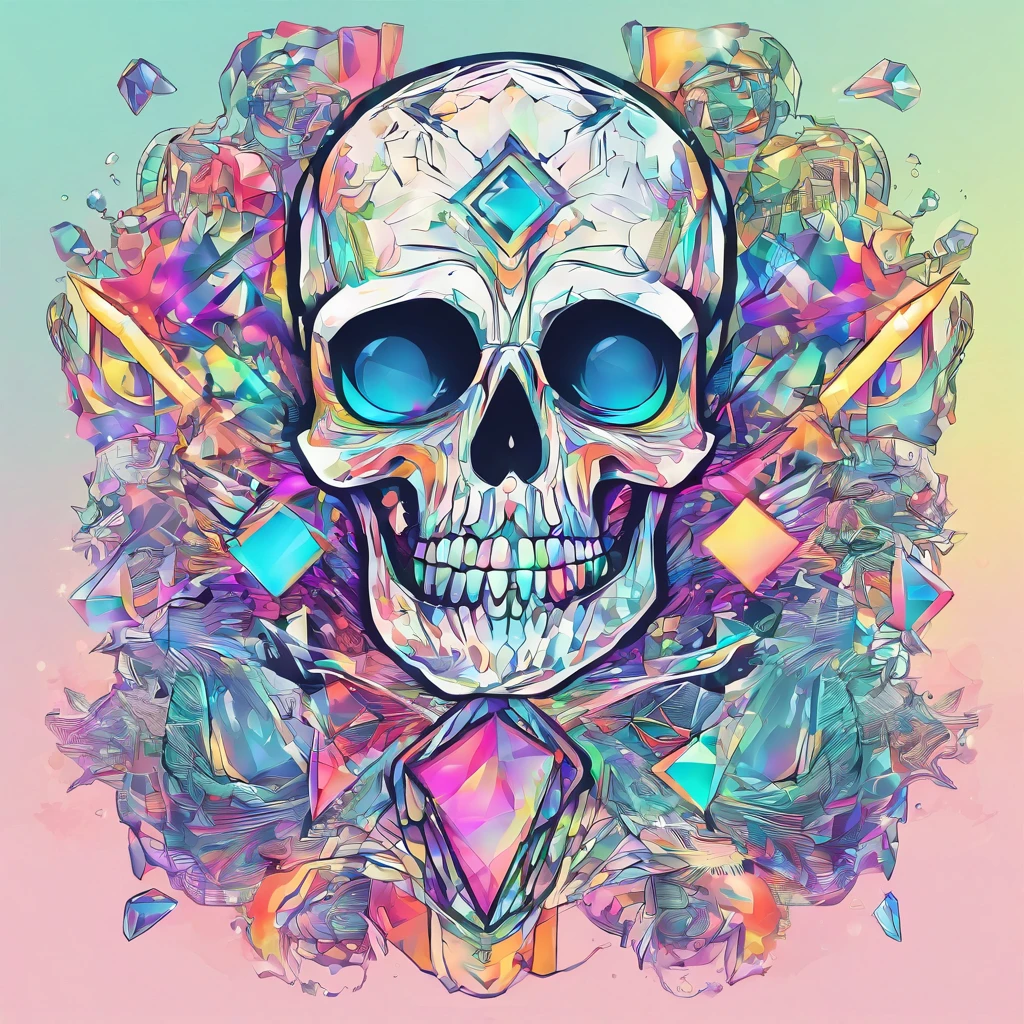 Crystal skeleton，streaming tears，diamond，pines，火焰，sci-fy，Rainbow gangsters