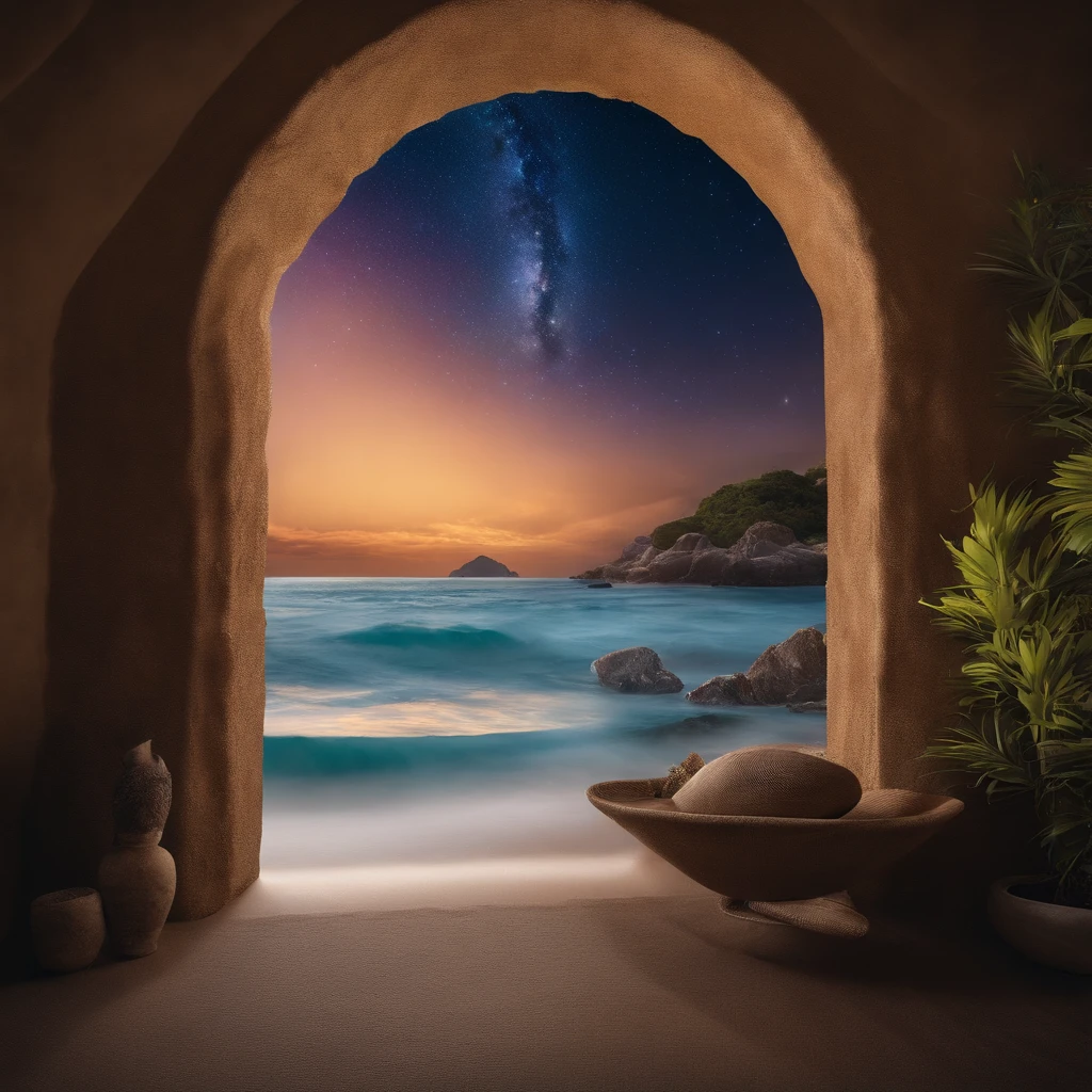 Master Parts、Superior Quality、superior image quality、The 8k quality、Beautiful pictures of the starry sky、magnifica、Arched Milky Way:1.9、a dolphin
