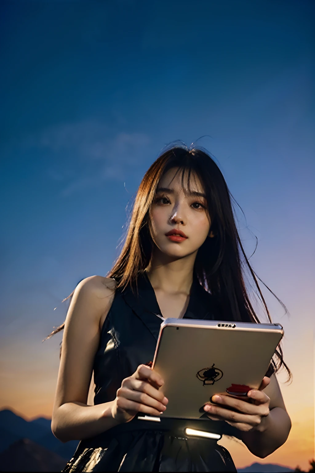 best quality,masterpiece,1girl of a Imaginative Macanese Female Page,Crude hair,background is Unique The Tablets of Stone,at Sunrise,Cel shaded,anaglyph effect,ultra high res,Extremely Detailed Official Unity 8K Wallpapers,ultra high res,ultra high quality,
