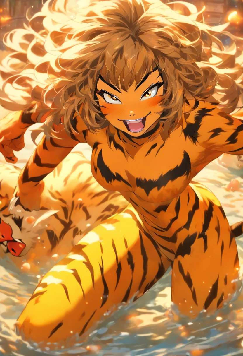 Official art, masutepiece, Sharp Focus,(masutepiece, side lights, Beautiful Eyes of Details: 1.2), 3D Face, Realistic, Perfect face, Absolute resolution, High resolution, Texture, (masutepiece: 1.5), (Best Quality), 8K, (Beautiful Face and Eyes in High Resolution), (girl with), (tiger Girl, Furry girl, Kemono girl, Bad girl: 1.5), (yellow Skin, tiger skin, tiger bodyhair, Colored skin, completely nude: 1.5), (tiger arms, tiger hands, tiger legs, tiger feet:1.5), (Attacking:1.5), Spiky ears, (Oily skin, slender, Long breasts, Gooey breasts, Huge breasts:1.5), Full body, Evil smile, Open mouth, (Thick eyebrows: 1.3), thin hip, Bare legged,(black sclera eyes:1.3), Silver hair, (Midnight, classroom:1.5), (tiger girl, tiger Skin:1.5), (corruption, turn evil, spread legs:1.5), Detailed legs, Detailed sole, Many lotions ,(spread legs, egg laying:1.5)
