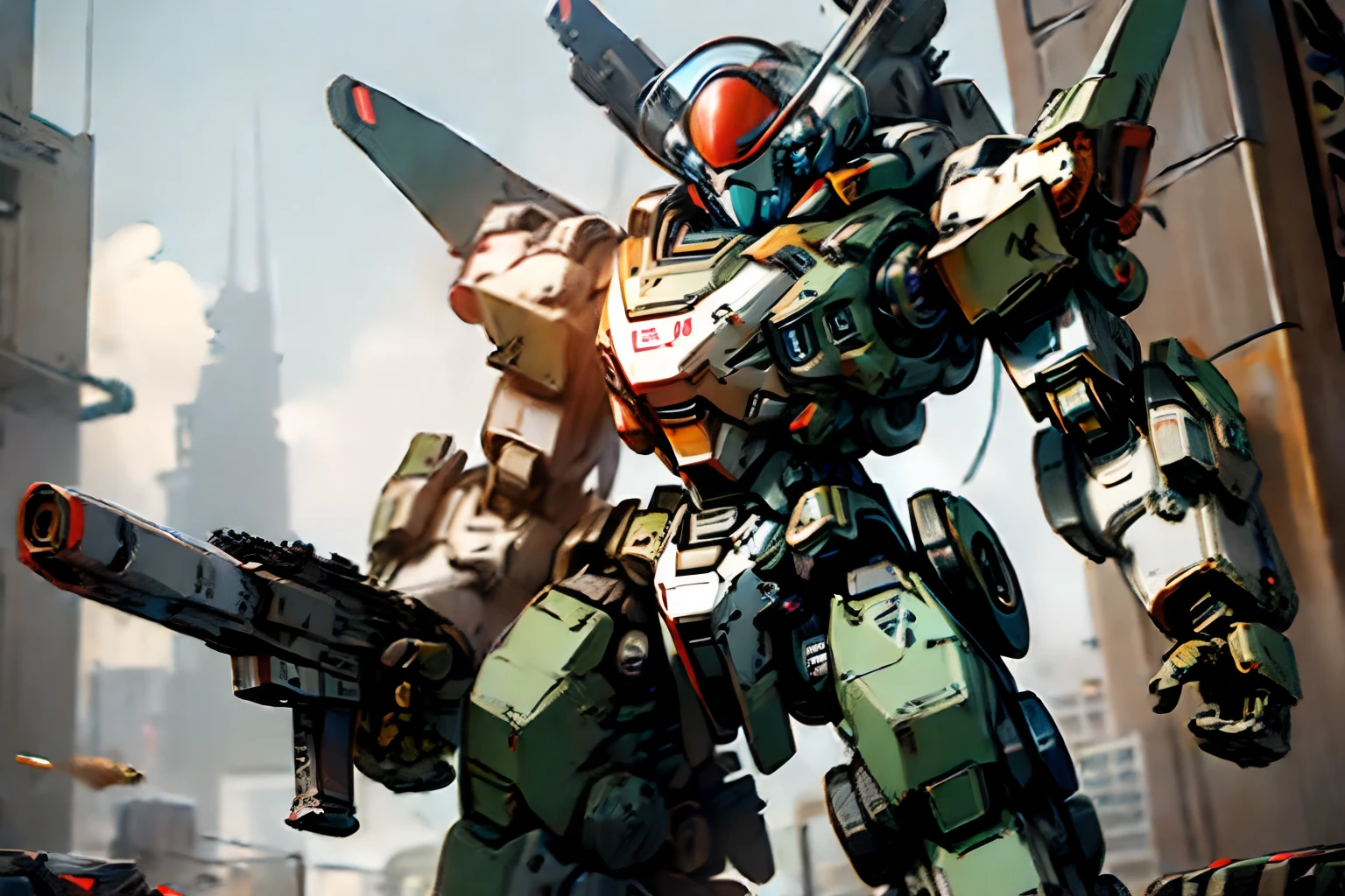 ((Mecha Space, Amored Core 6)), mecha estilo jogo titanfall, Gunda pavio