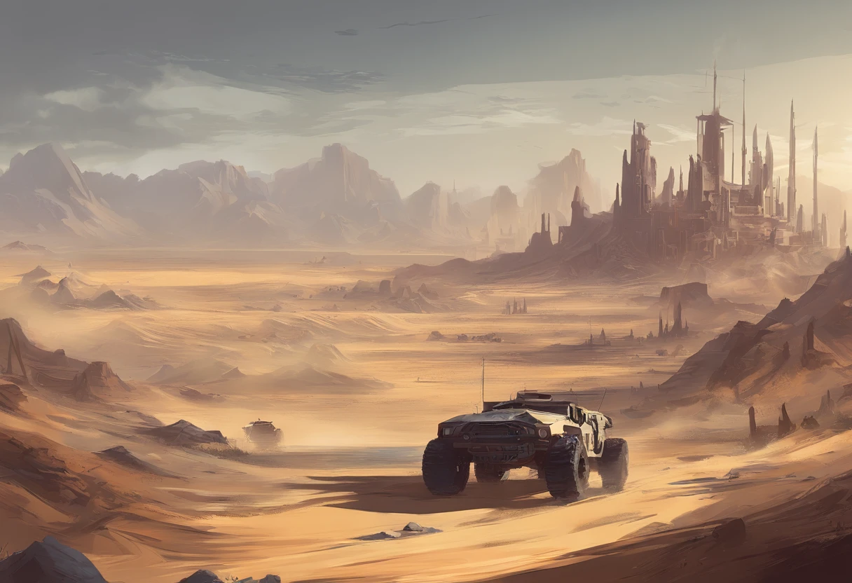 Apocalyptic war, Shades of white, Nero, A desert, Survivor, , Shadowing, dreary atmosphere, darkly, ((natta)), banners, Book cover,Wasteland,Western style,Wasteland construction,cowboys,Western Town,motor cycle,a revolver,Castle Wall,(Whale swimming in the desert)