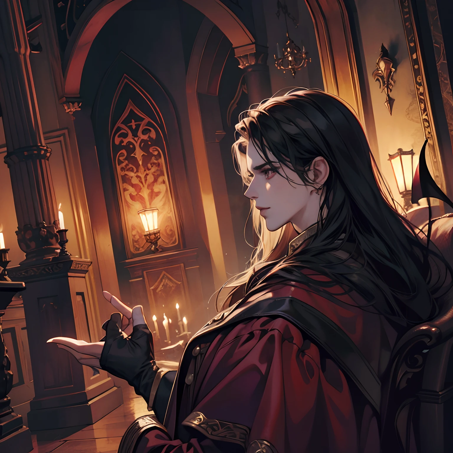 Castlevania Lord of the shadows hyper realistic super detailed Lord Dracula and Devil enemy