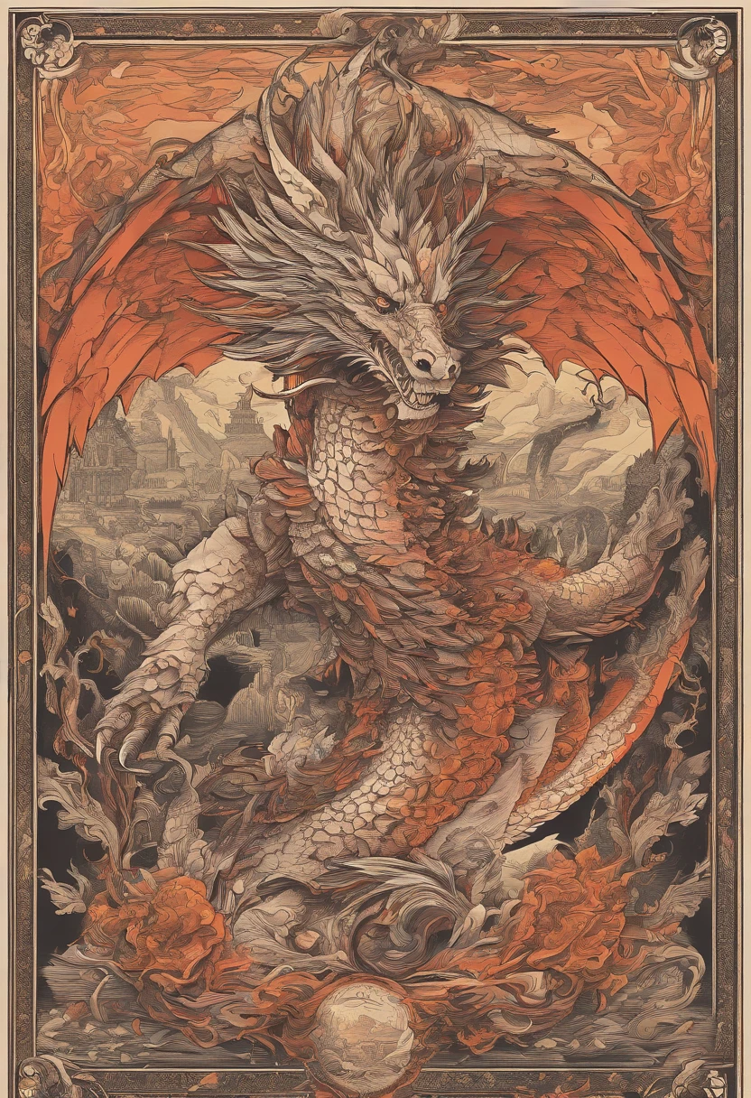 Best Quality, Top image quality, Top resolution, Intricate details, Craftsmanship, (Papercut:1.3), The work of a magician with fire magic, Ring of Fire, Dragon engulfed in flames, Cutting framed paper, Museum, Protruding from the flame of the flame, Actual Paper Burning, fire, Real Fire