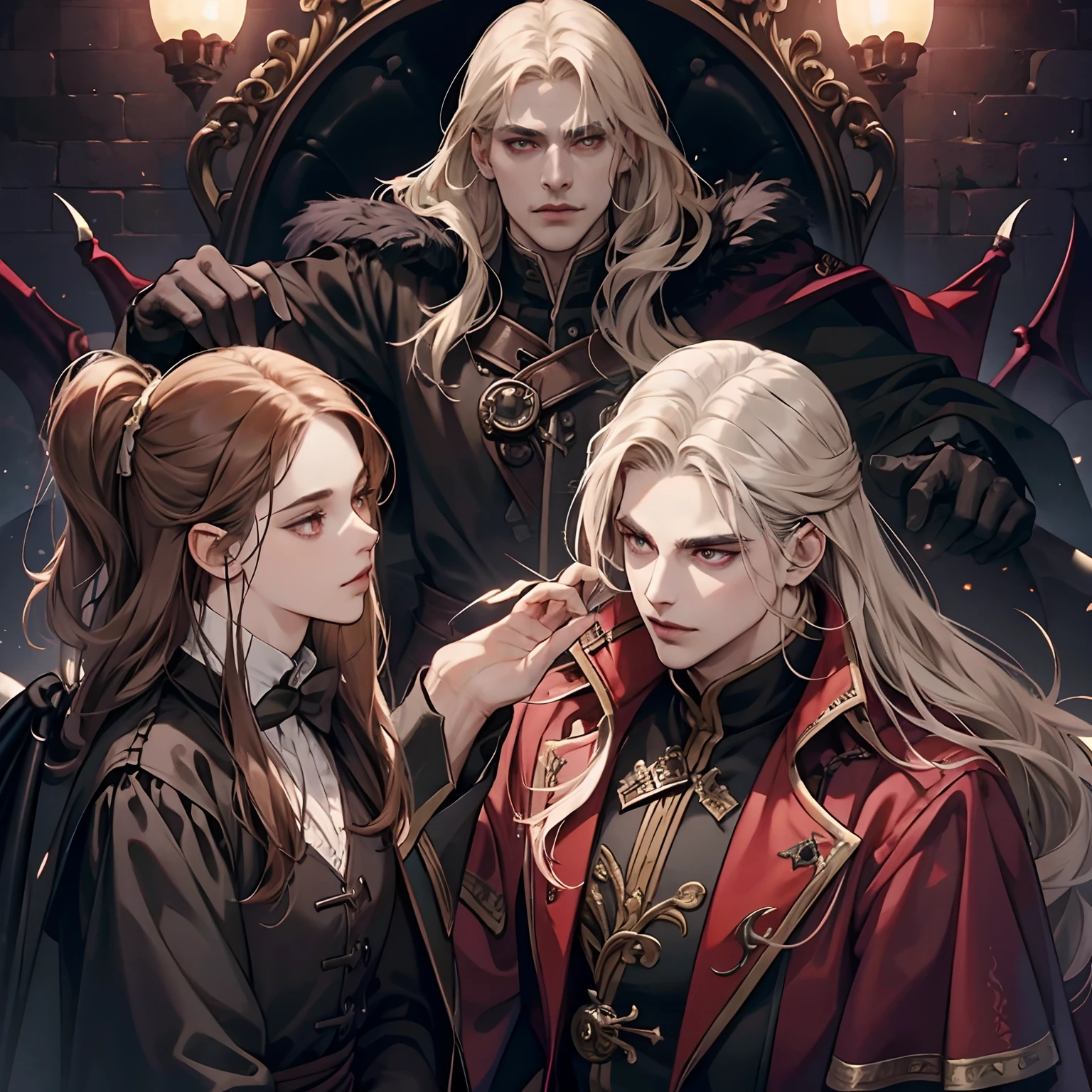 Castlevania Lord of the shadows hyper realistic super detailed Lord Dracula and Devil enemy
