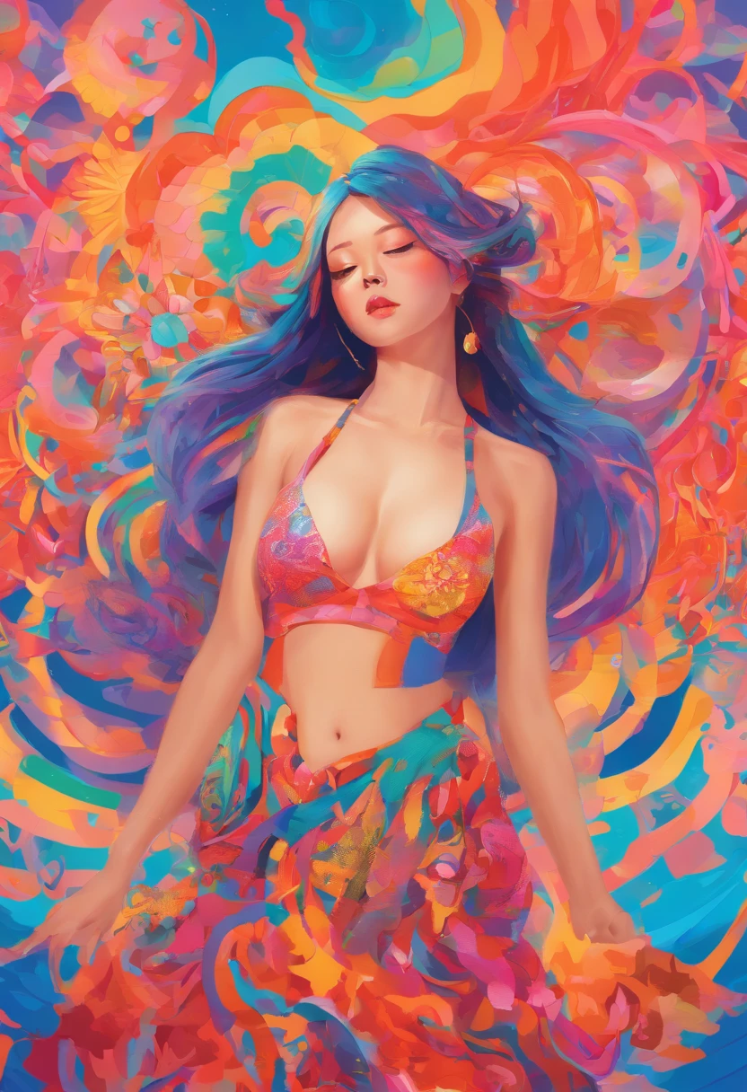 (Realistic, Photorealistic: 1.37), (Face Focus: 1.1),  , Well-formed breasts, Longhaire, A Japanese Lady、20yr old、Japan idol system、(Sleeveless: 1.1)、Skirt,blue-sky