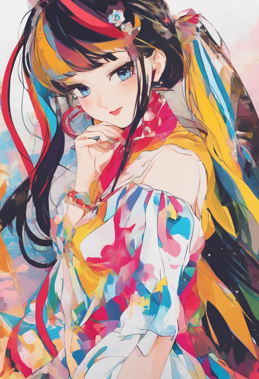 ((of the highest quality, 8K,Raw photo)), (Realistic, Photorealistic: 1.37), (Face Focus: 1.1), Small breasts, flat chest, Longhaire, A Japanese Lady、20yr old、Japan idol system、(Sleeveless: 1.1)、Skirt,