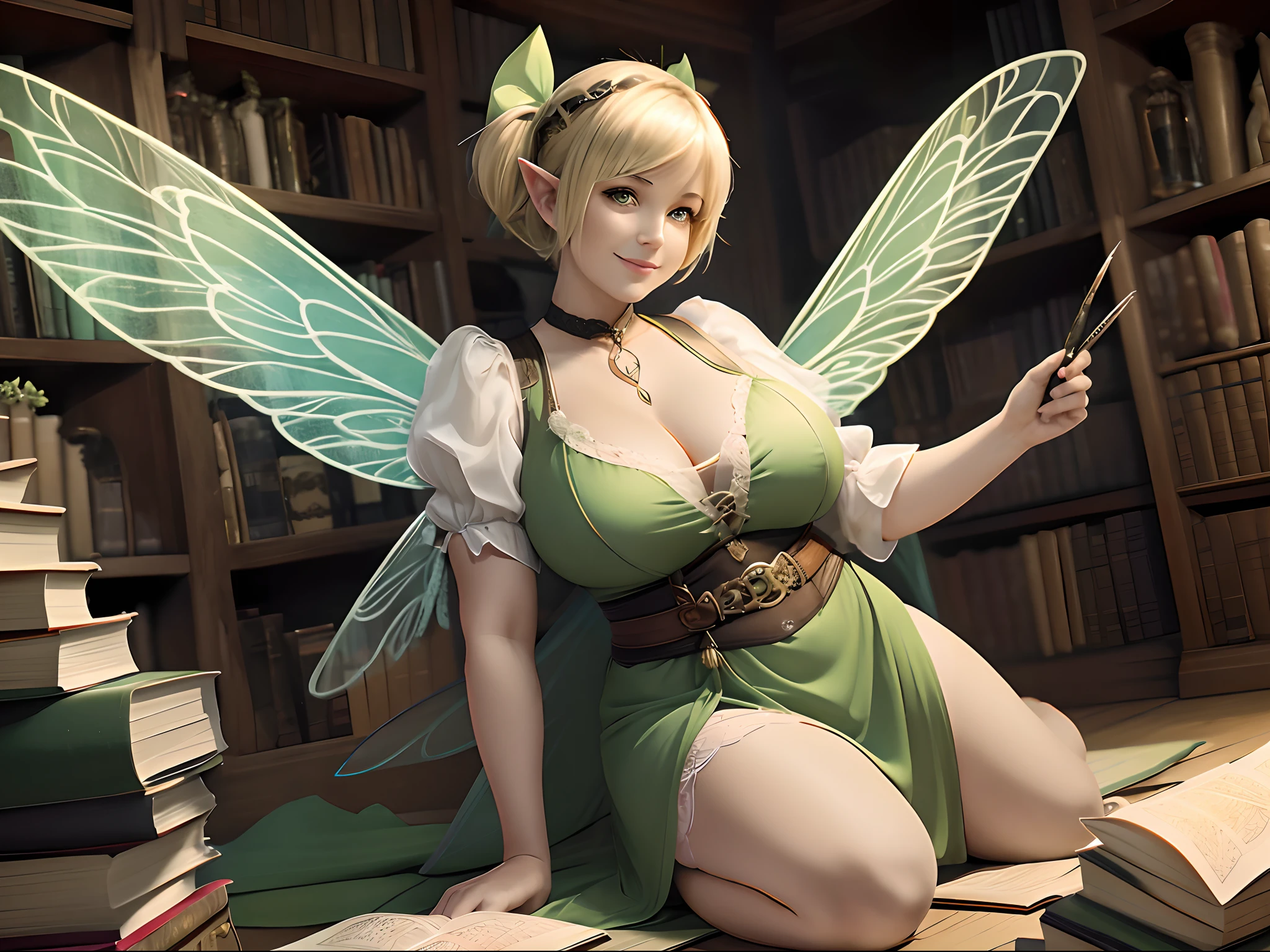 elaborate intricate translucent pale green fairy wings