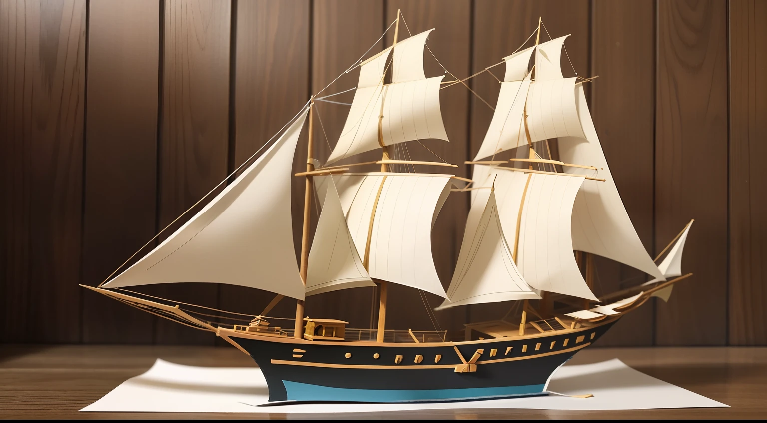 paper craft Sail ships