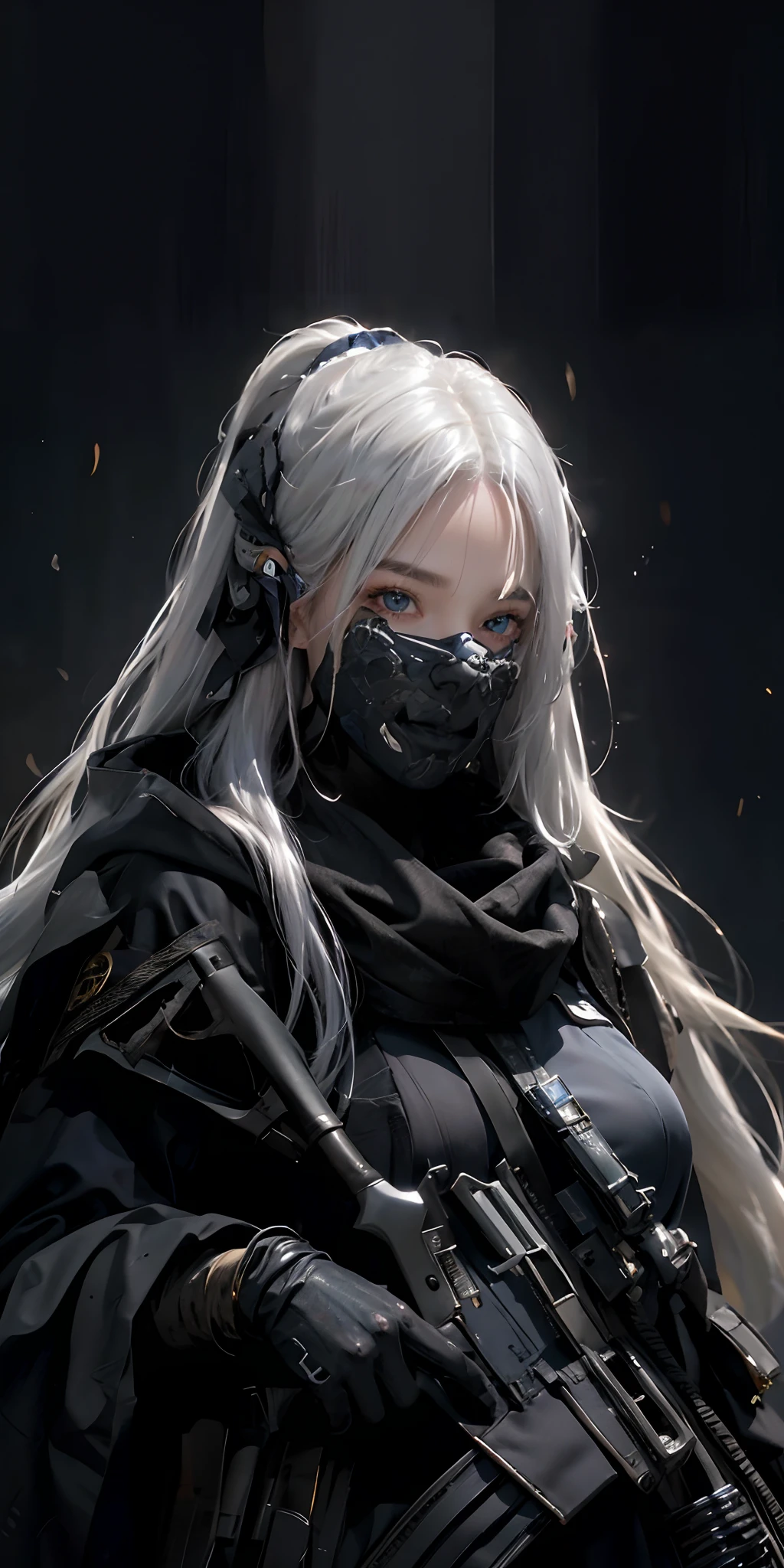 photorealistic, high resolution, 1 women, solo, hips up, look at viewer, (detailed face), white hair, long hair, innocent blue eyes, super detailed face, 8k ultra detailed