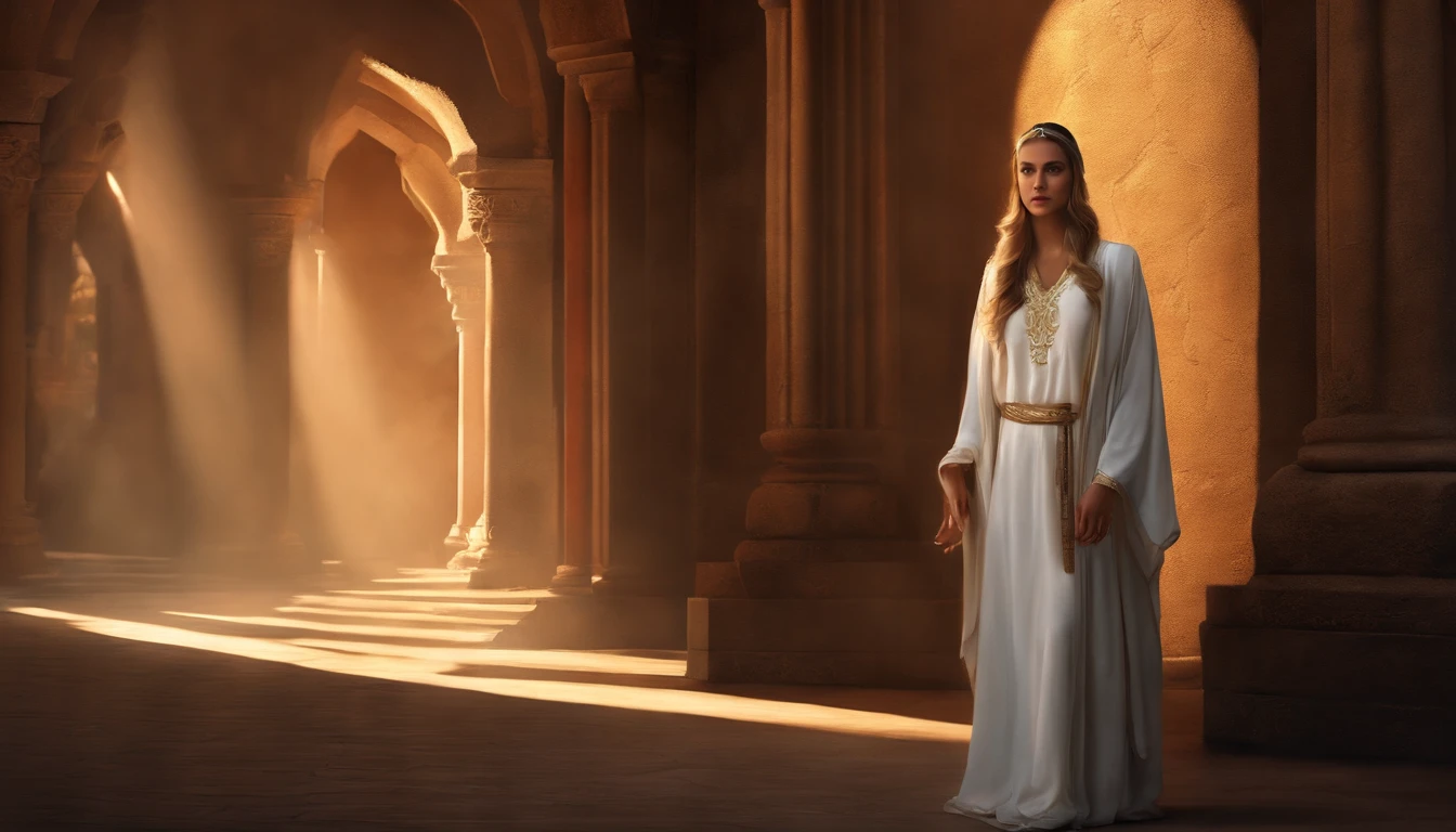 (best quality:1.2,realistic,ultra-detailed),(portrait,religious artwork),(long robes),(focused expression),(vibrant colors),(soft lighting),(canvas texture),(high-res),(fine brushstrokes),(subtle shadows),(religious symbols),(intense gaze)