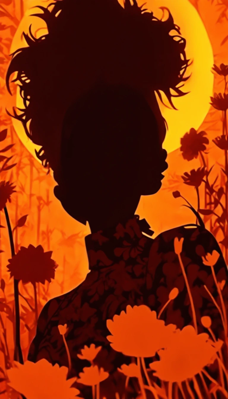 (Silhouette Art,cutouts:1.6) (((Paper cutting art,A world where only white exists:1.3) (Cowboy Shot),1 girl、Solo, (summer  dress, profile:1.2),white, Clear and beautiful face,Romper (blue open sky、white clouds、Yellow sunflower) Textured glass background,World of Tarot Cards、summer feel