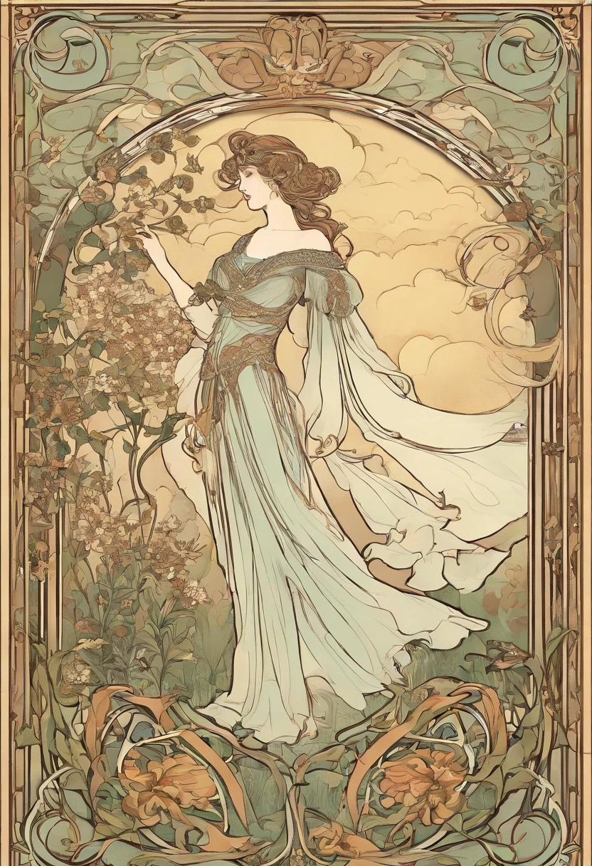 The wind swaying the meadow