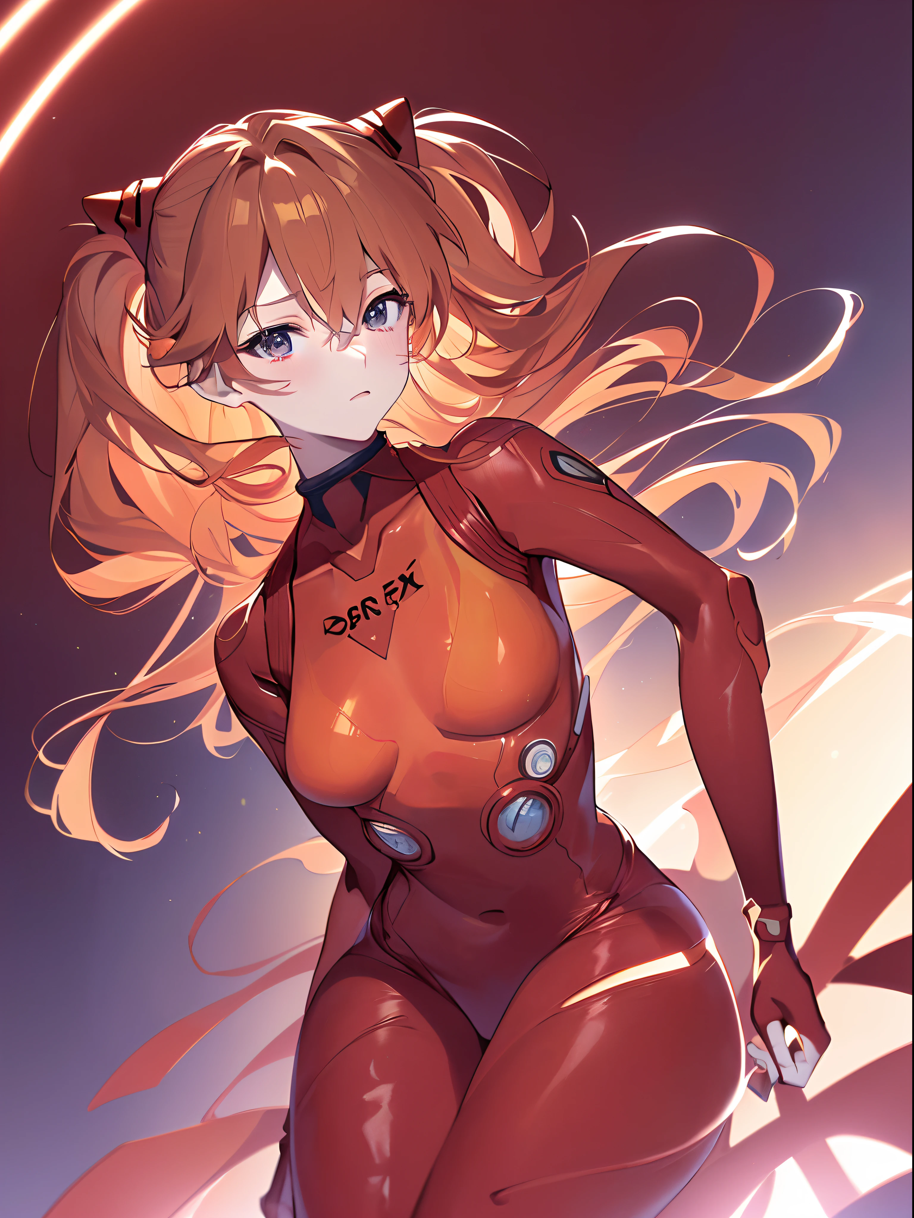 ((souryuu asuka langley,bodysuit,red plugsuit1.2,Blonde,low ponytail)),(Glowing eyes:1.233), diffuse reflection, high-profile, majestic,(Tsundere,very blushing face,)(Beautiful and detailed eyes:1.3),1girl,Solo,(Masterpiece,Best quality, offcial art,Target the audience, Beautiful and aesthetic:1.2),(超高分辨率,Golden ratio, (4K), (looking from above),((multi colour flower bouquet,)),Floating, (photon maping, Radio City, Physically-based rendering,automatic white balance),Amazing,Sharp focus,Rich background, (((high detailed skin,)))Dynamic lighting,Intricately detailed clothing,Watery eyes,(masterpiece sidelighting),(a beauty girl,The sheen),[[Delicate fingers and hands:0.55]::0.85],(Detail fingers),((((BREAK,Design an image with a fisheye lens effect, capturing a wide field of view with a distinctive, curved perspective.BREAK,)))Superior photographic quality,((extremely_Detailed_Eyes_and_face)),(Disheveled hair),Movie girl,